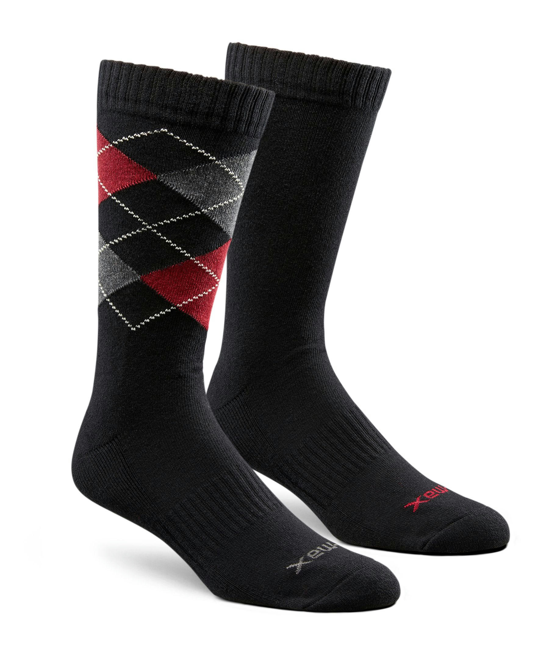 WindRiver Men's T-Max 2 Pack Casual Cushioned Sole Socks