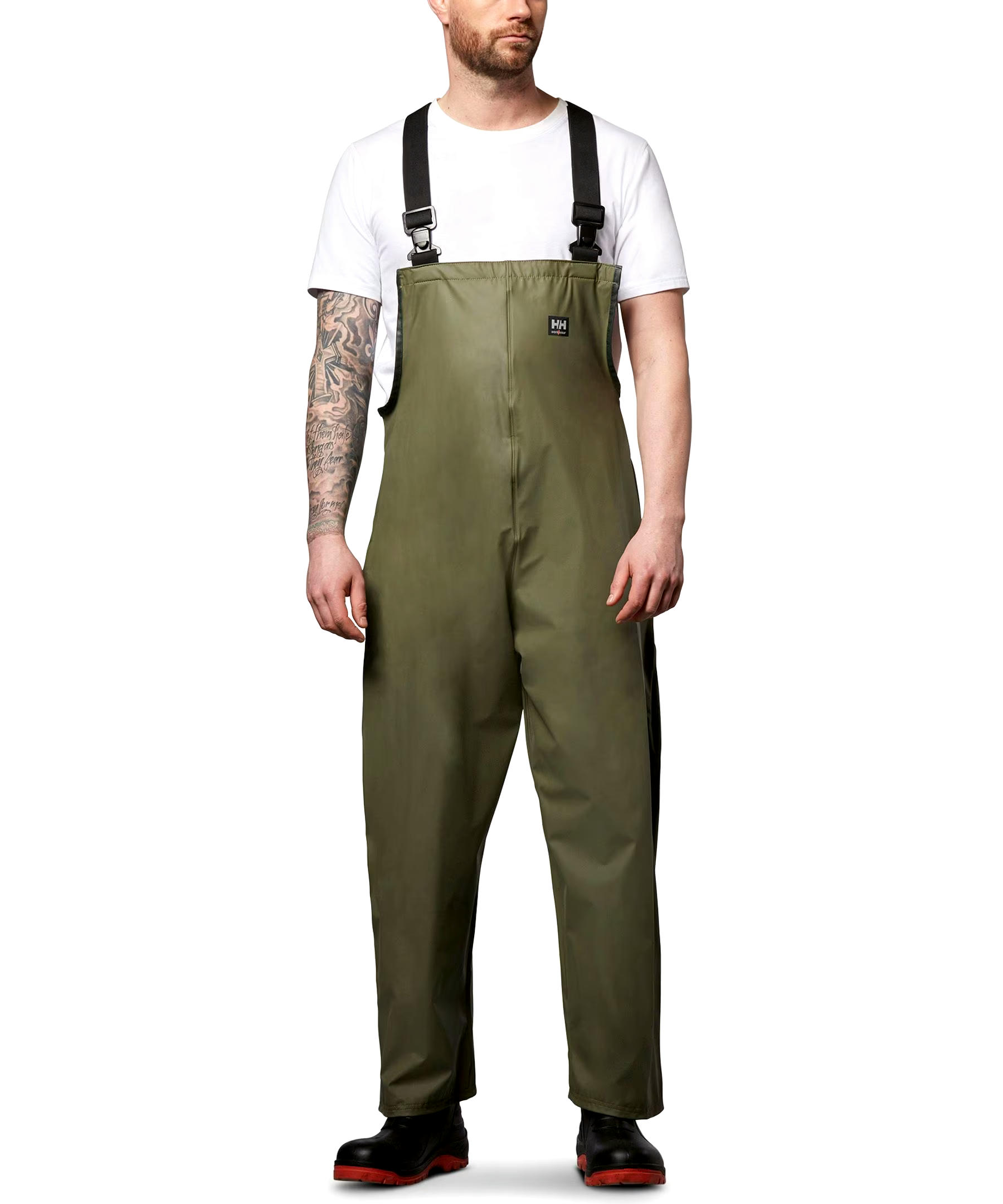 Helly Hansen Workwear Men's Abbotsford PU Coated Nylon Double Bib Rain Pants