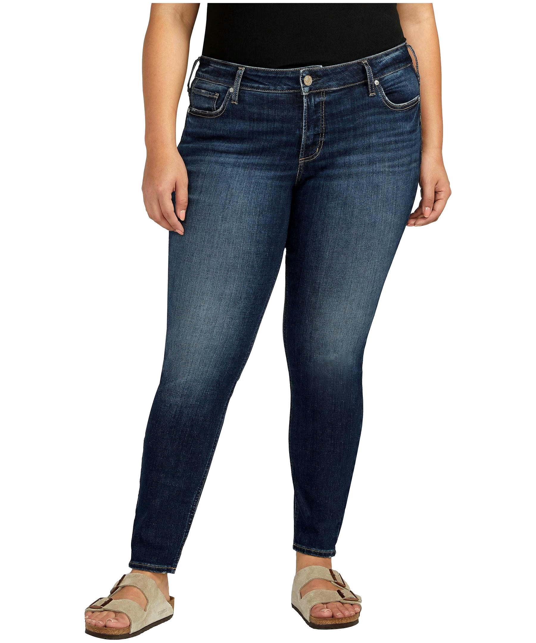 Silver Women's Elyse Mid Rise Comfort Fit Skinny Jeans