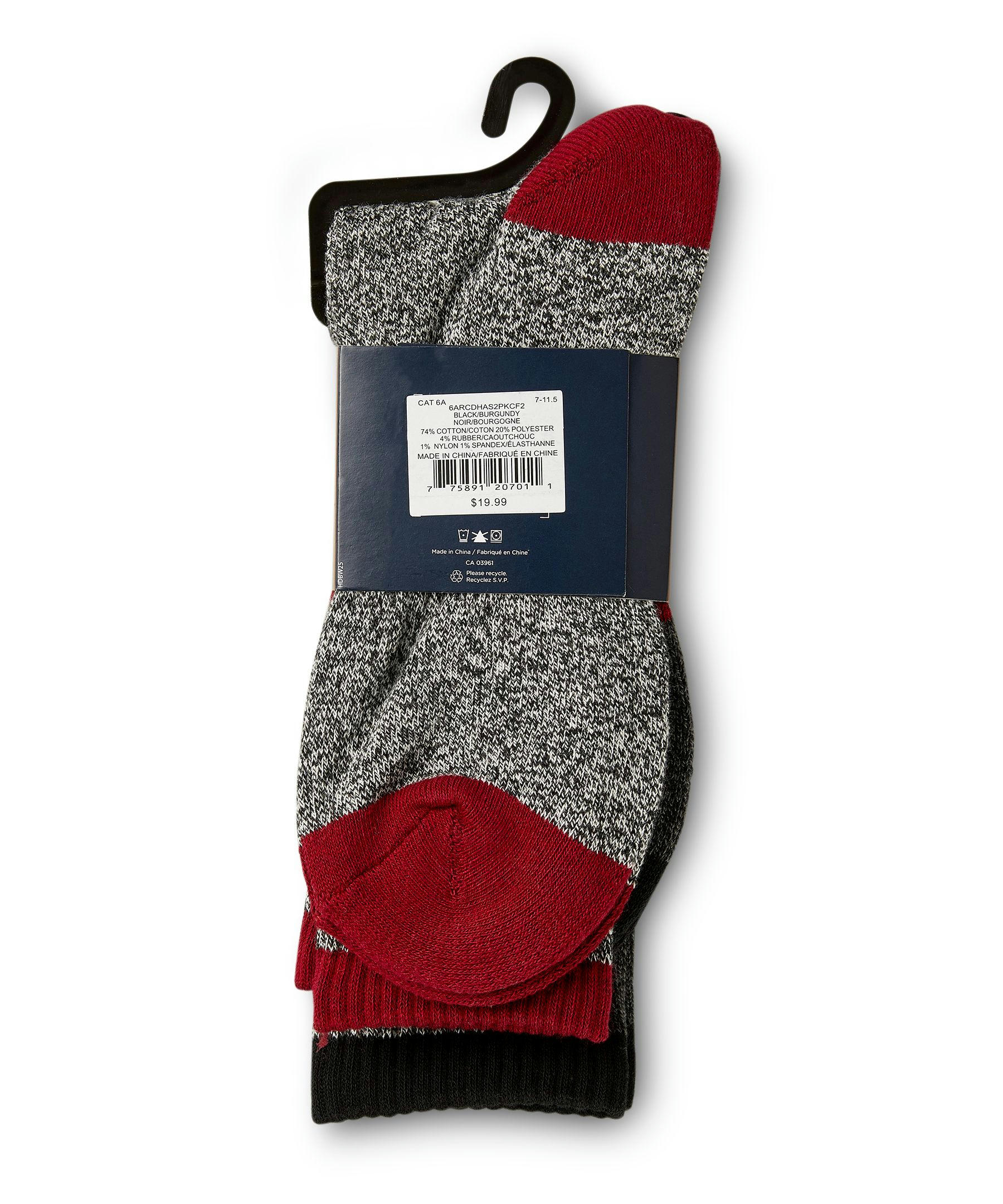 Denver Hayes Men's 2 Pack Casual Crew Socks