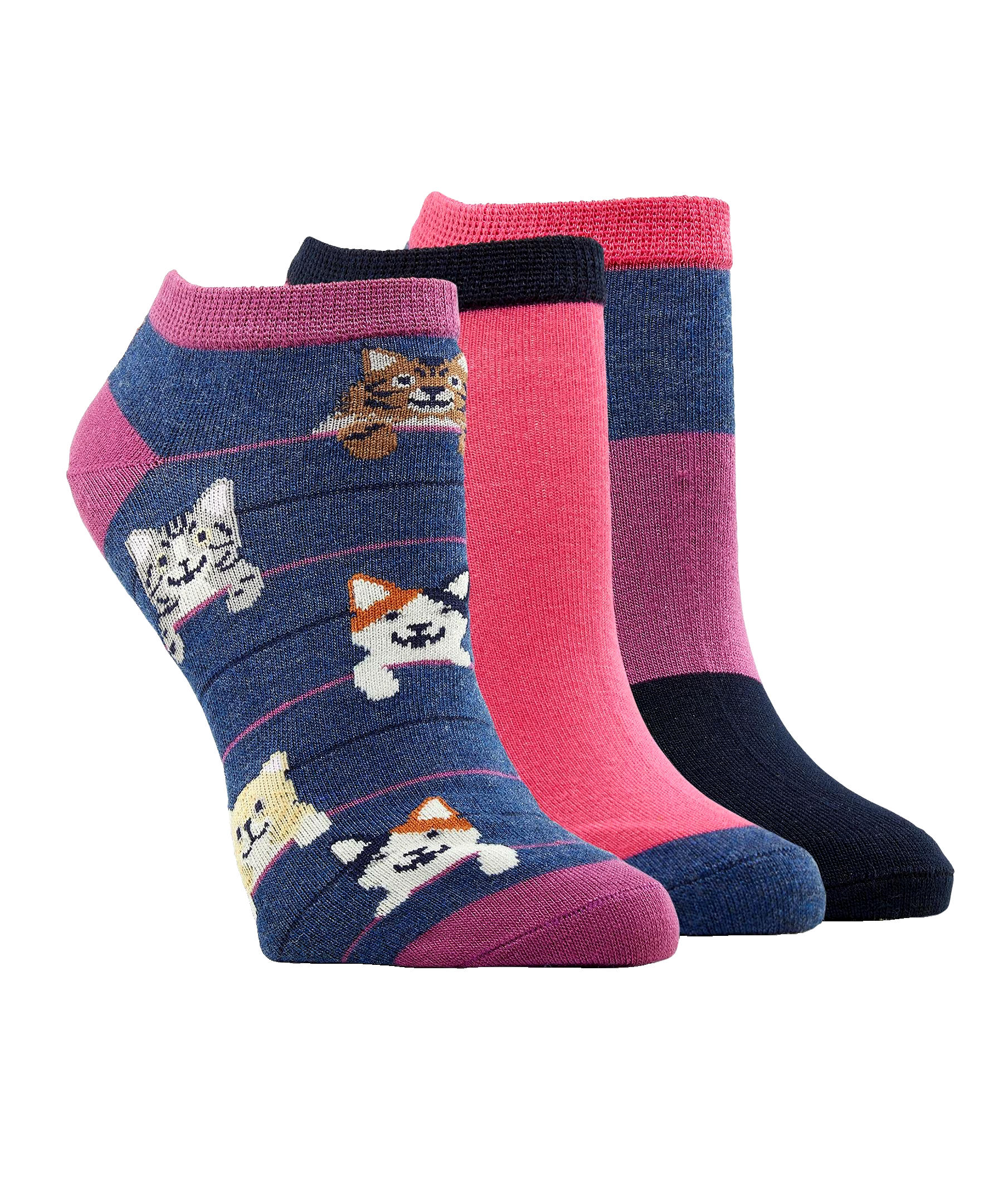 Denver Hayes Women's 3 Pack Bamboo Low Cut Socks