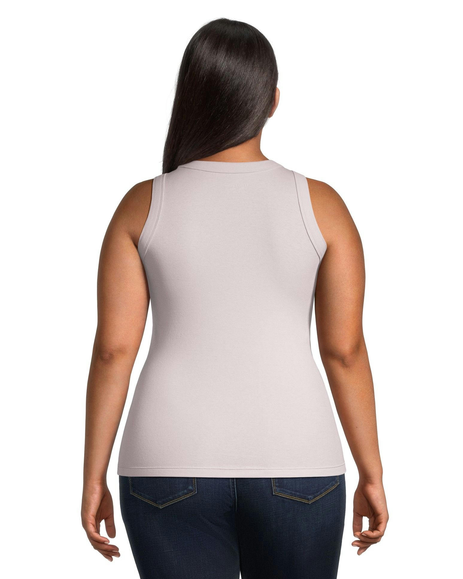 Denver Hayes Fitted High Neck Ribbed Tank Top