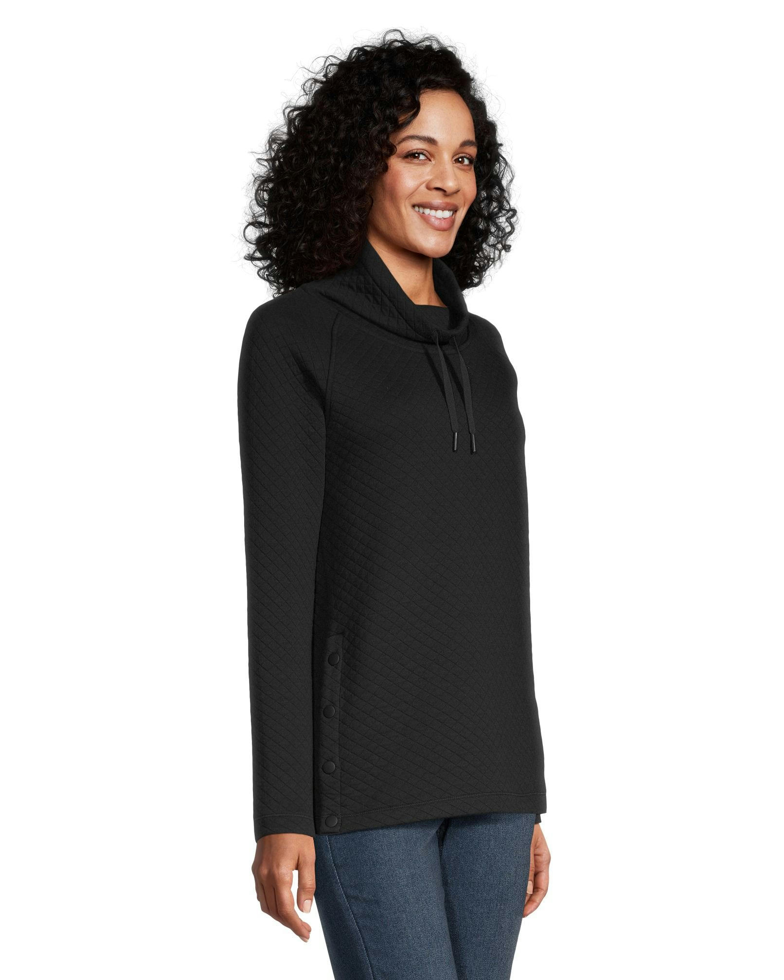 WindRiver Women's Cowl Neck Long Sleeve Popover