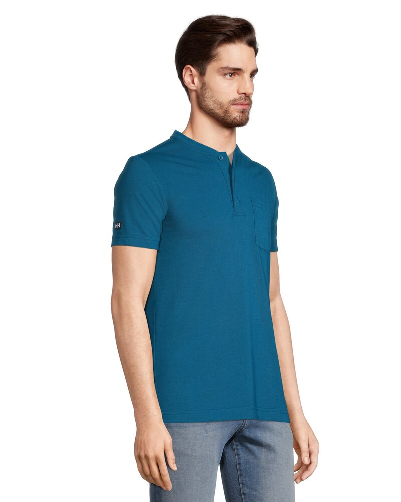 Men's 3 Button Placket Pique Henley Cotton Shirt