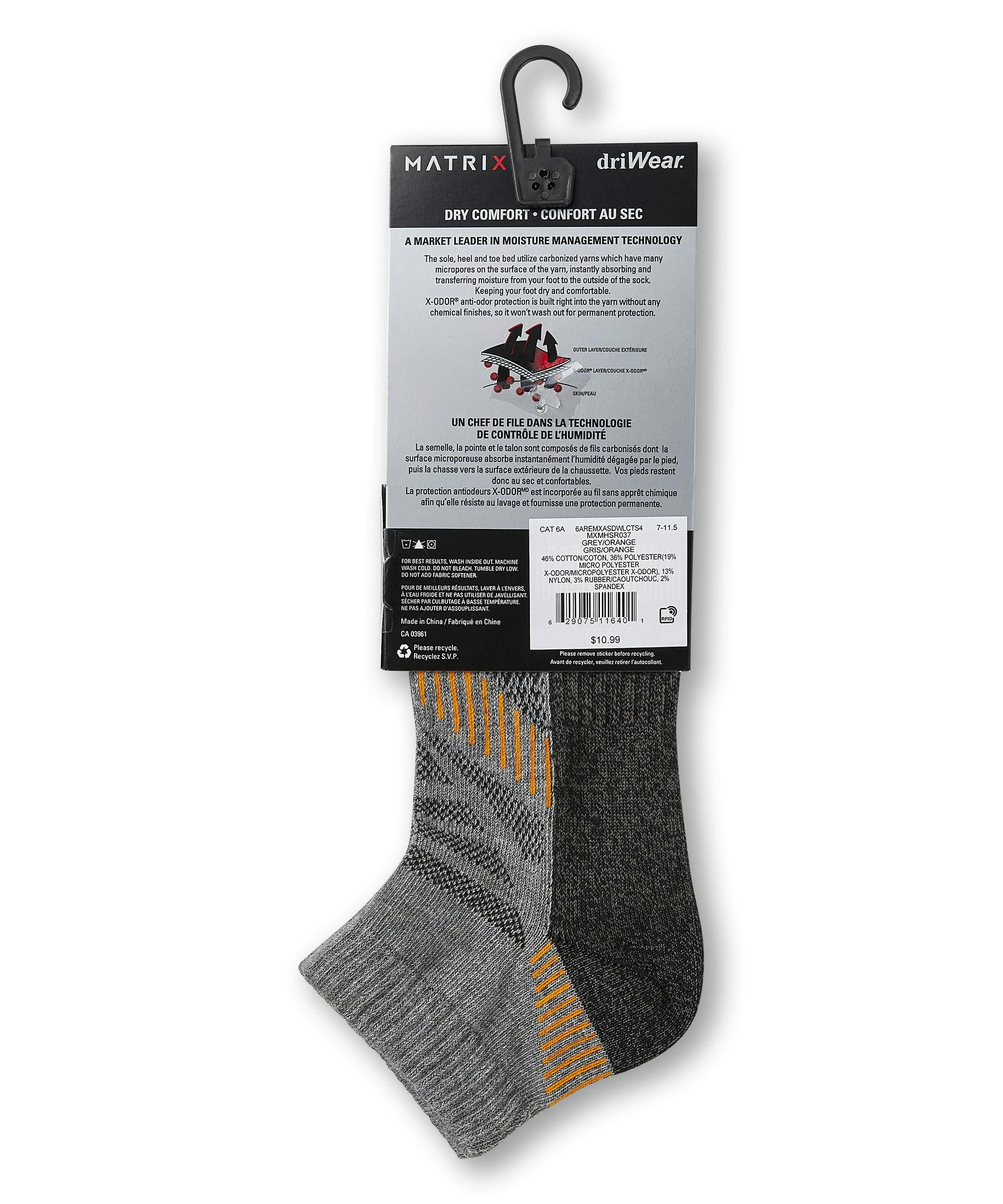 Matrix Men's Driwear Low Cut Thin Sport Socks