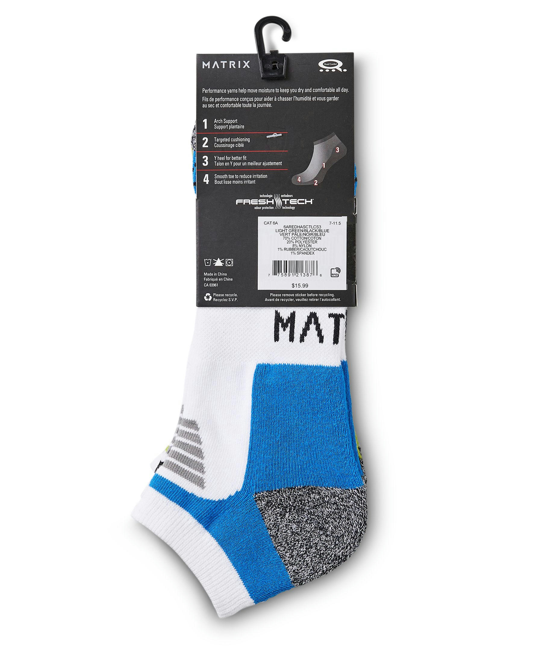 Men's 3 Pack FRESHTECH Low Cut Sport Socks