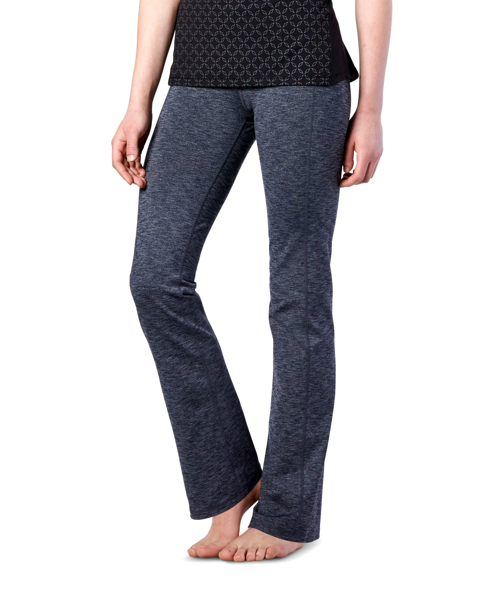 Shambhala Women's Mid Rise Live-In Shape Tummy Slimming Straight Leg Pants