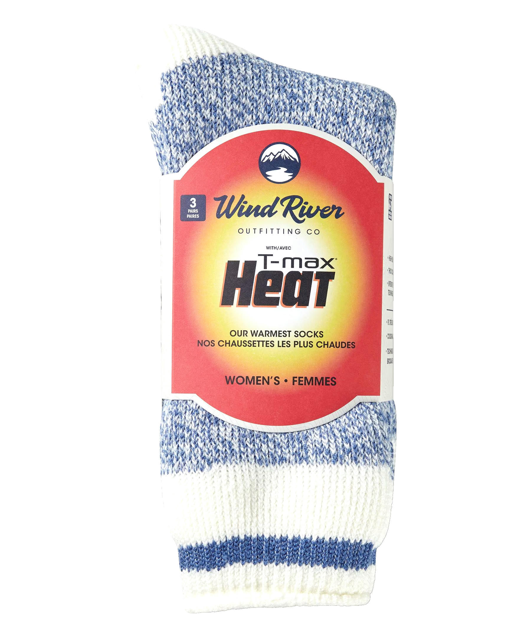 WindRiver Women's 3 Pack T-Max Thermal Crew Socks