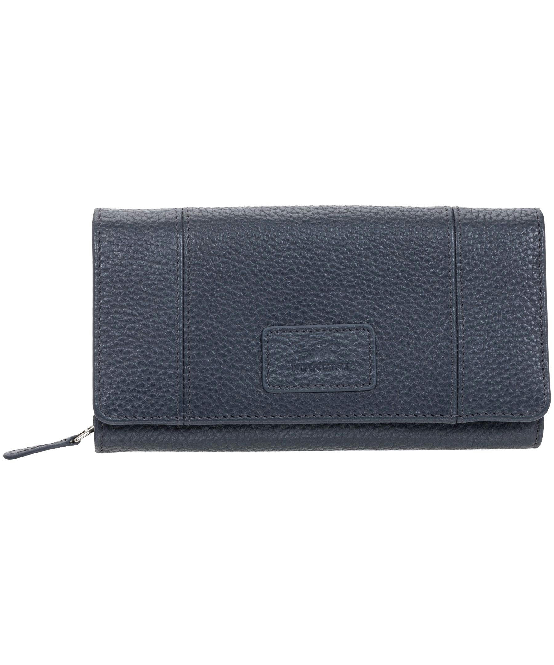 Mancini Leather Goods Women's Pebelled RFID Secure Medium Clutch Wallet