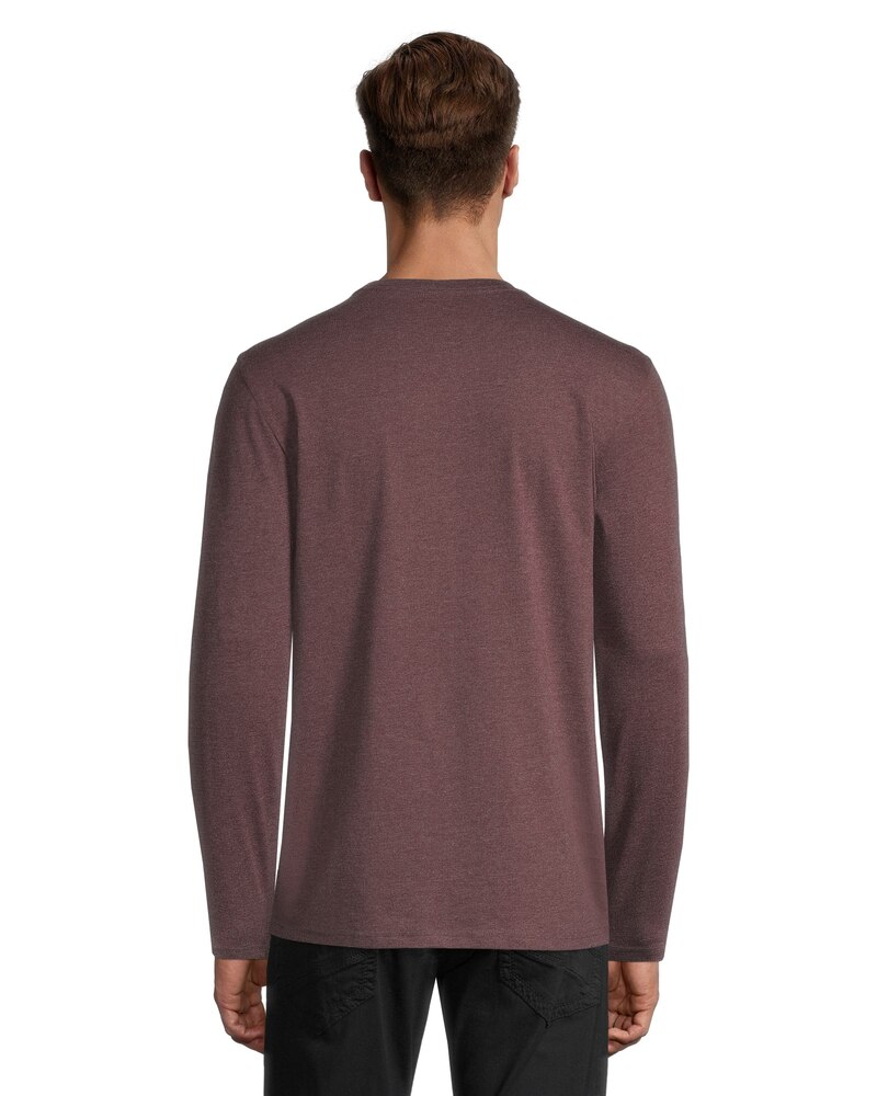 Silver Men's Long Sleeve Crewneck Graphic T Shirt