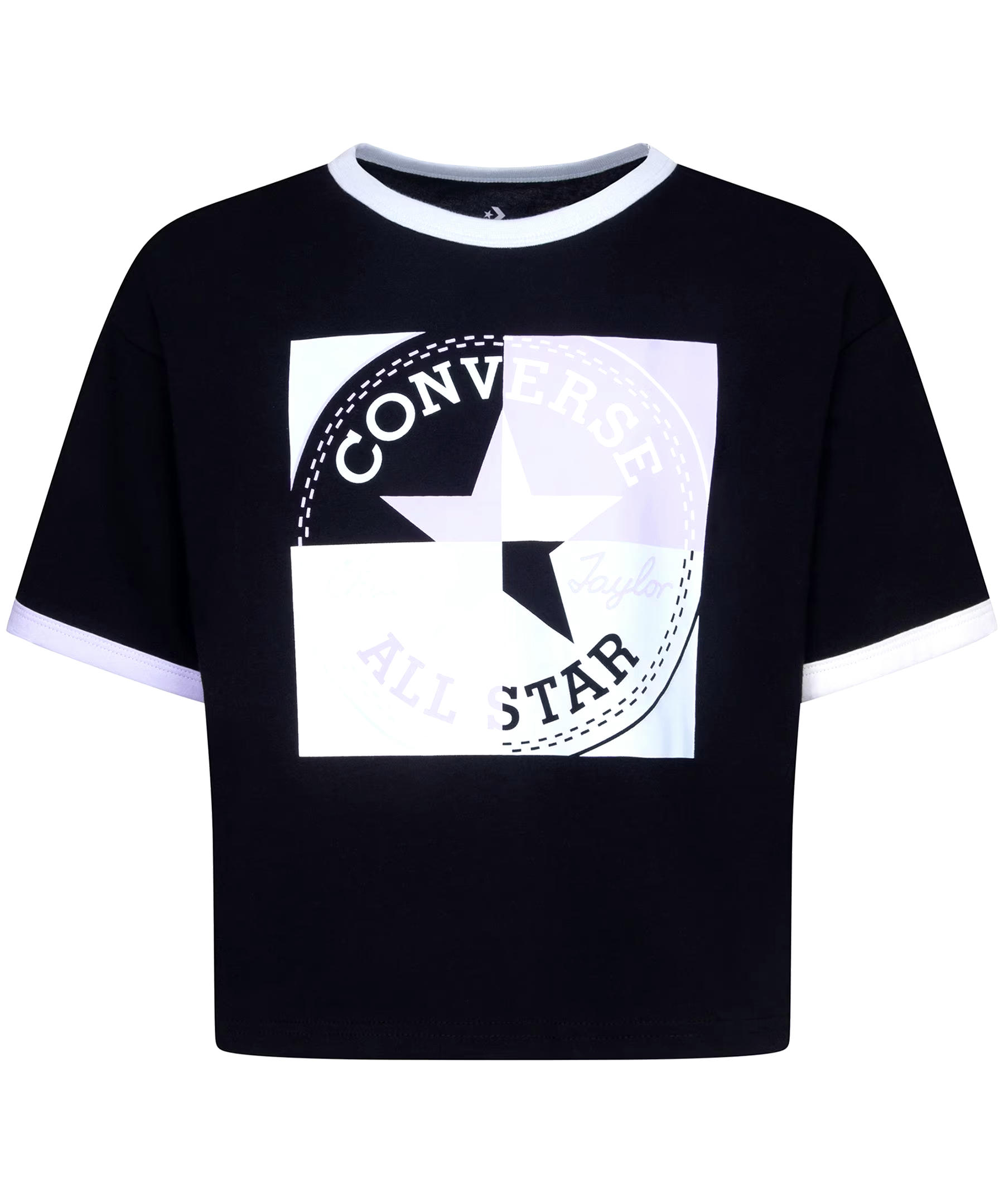 Converse Youth Girls' Crewneck Short Sleeve Ringer Boxy Tee