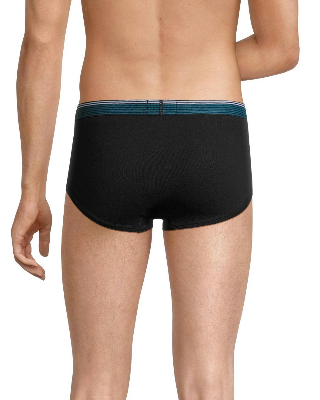 Denver Hayes Men's 3 Pack Cotton Basic Briefs - Black