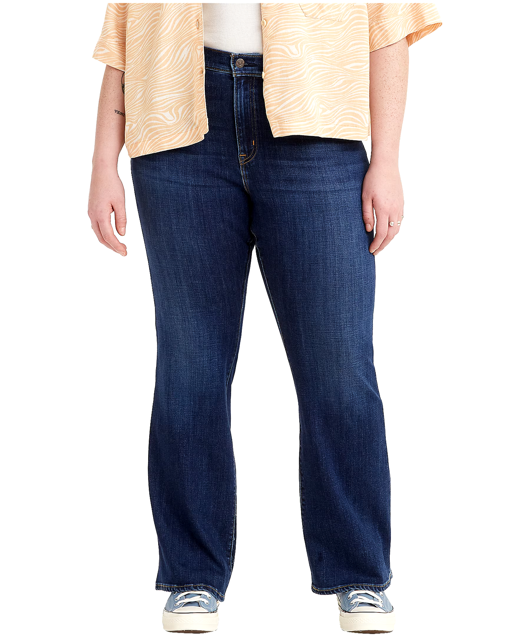 Levi's Women's 726 High Rise Flare Jeans Dark Indigo - Plus Size