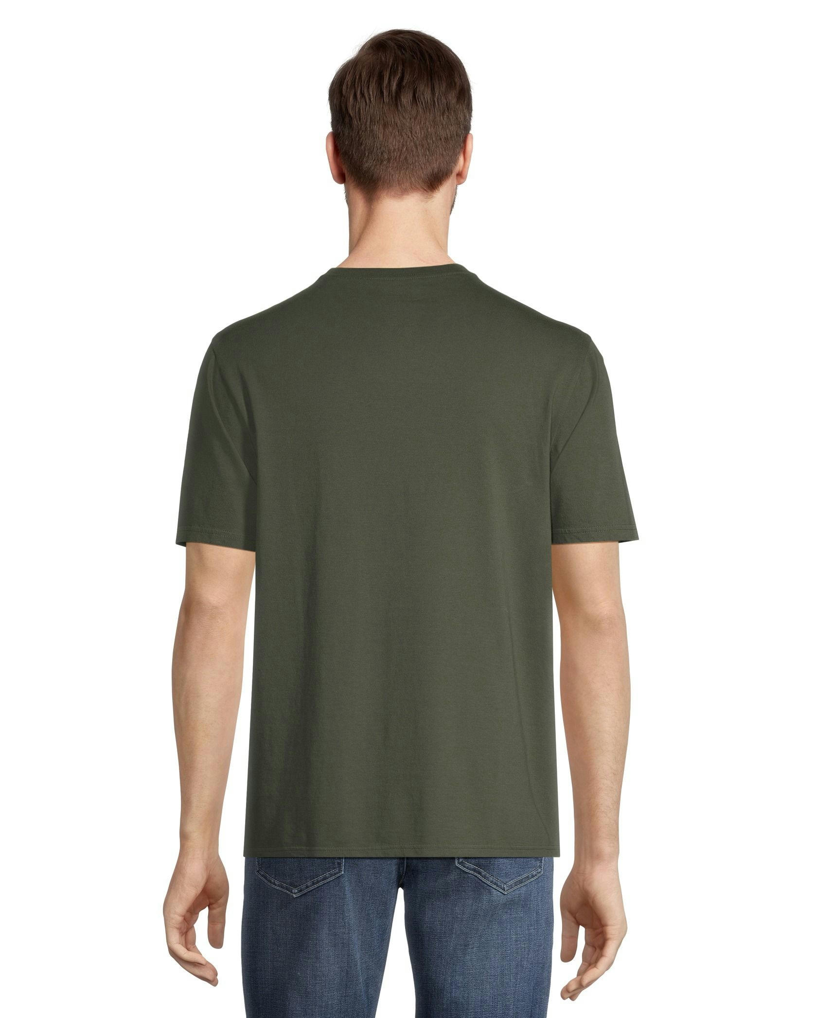 Denver Hayes Men's 50 Wash Classic Fit Chest Pocket Crewneck Cotton T Shirt