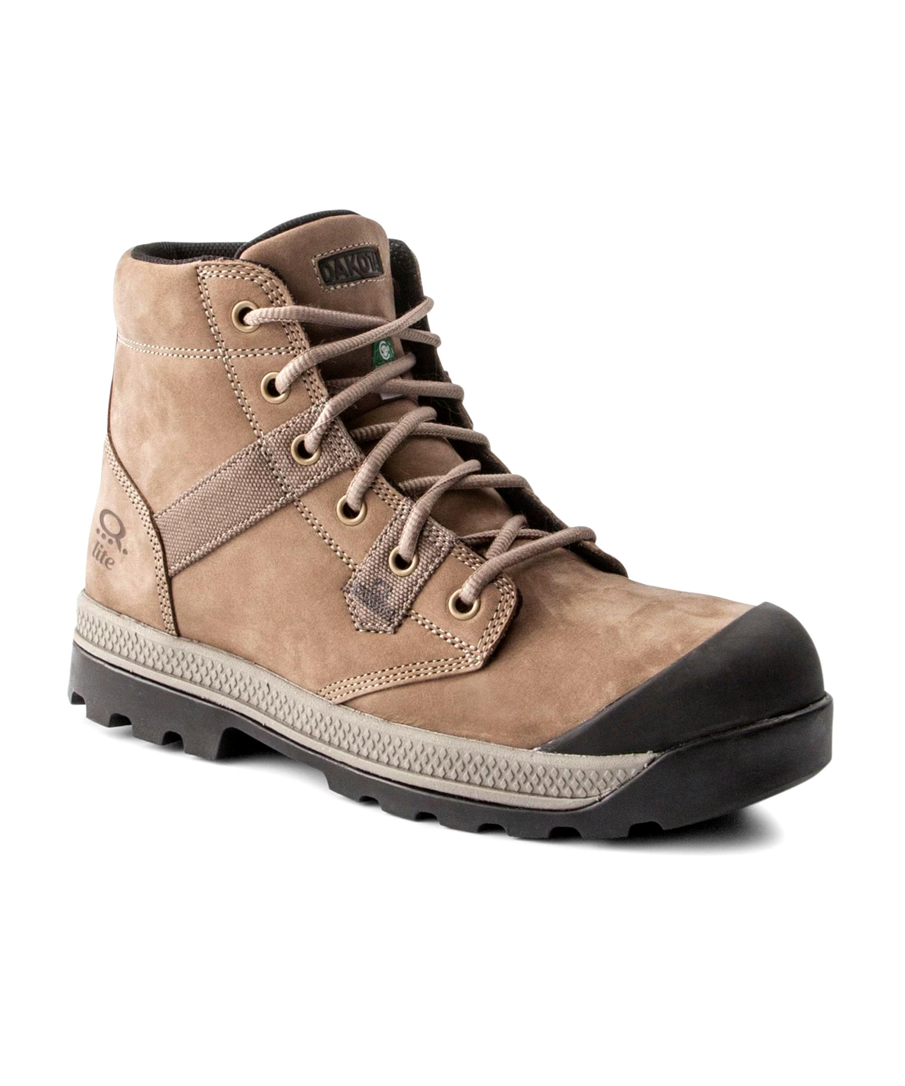 Dakota WorkPro Series Women's Quad-Lite Aluminium Toe Steel Plate Nubuck Leather Work Boots - Taupe