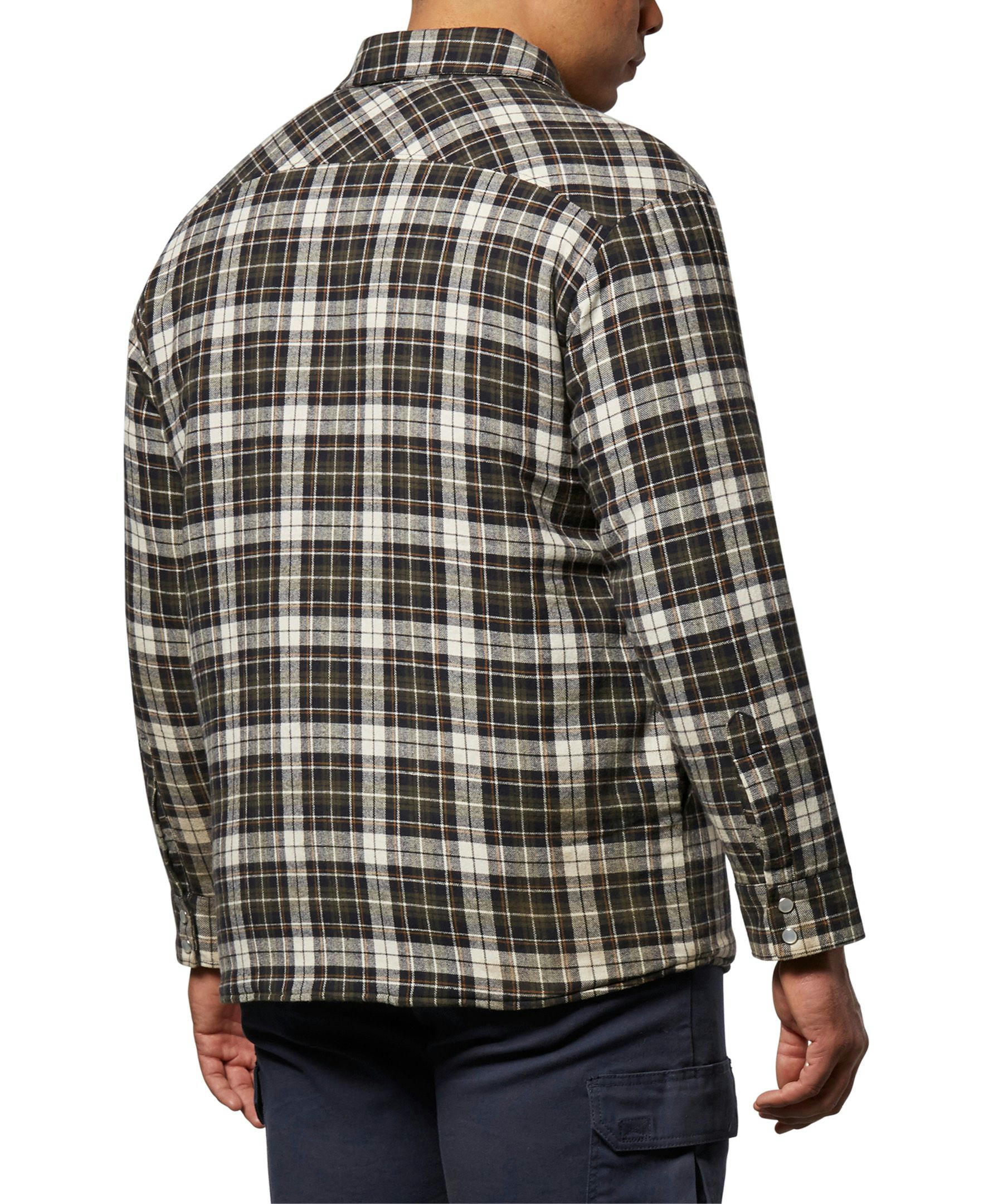 Aggressor Men's Snap-Front Insulated Quilted Flannel Work Shirt