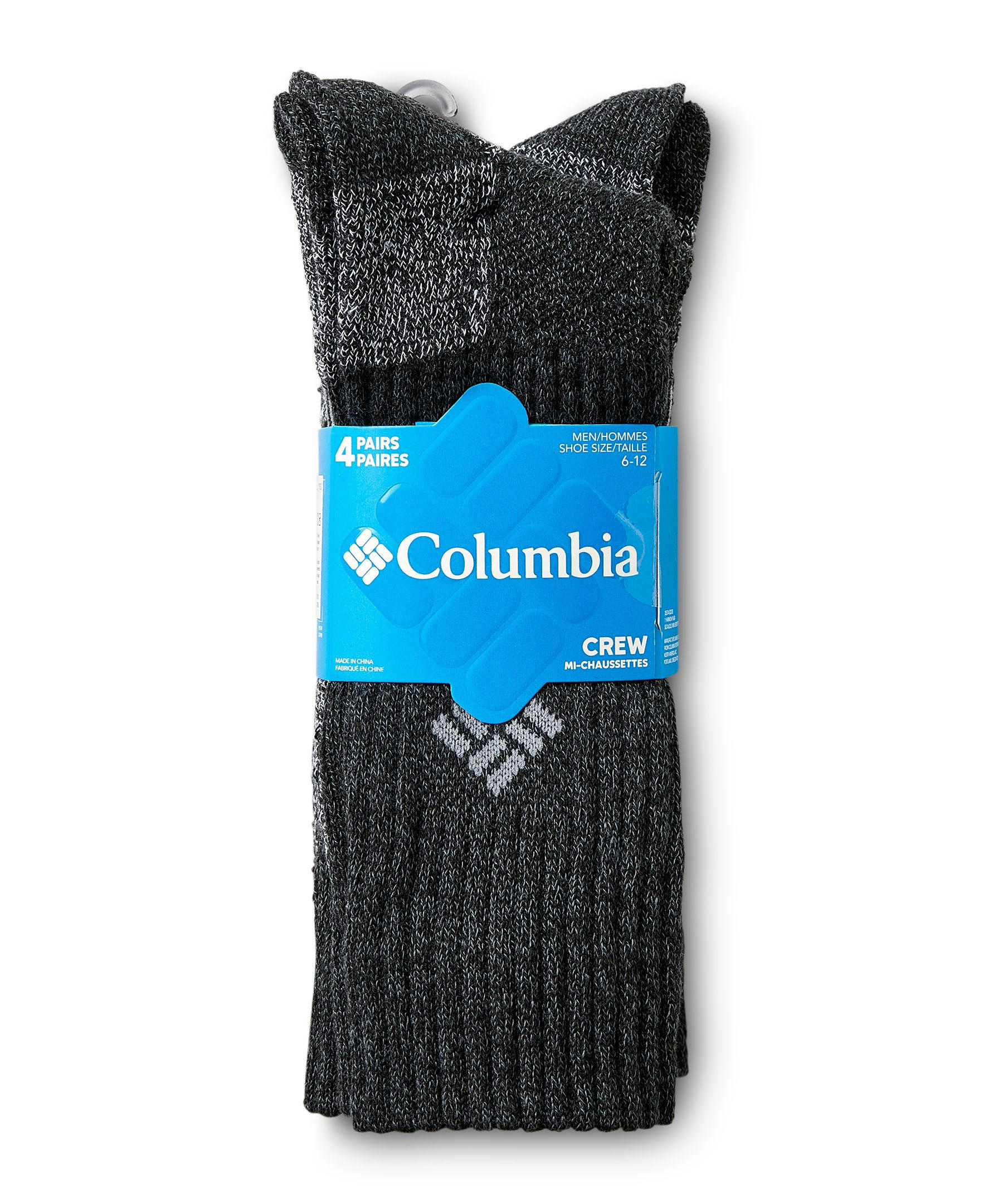 Columbia Men's 4 Pack Moisture Control Cushioned Crew Socks