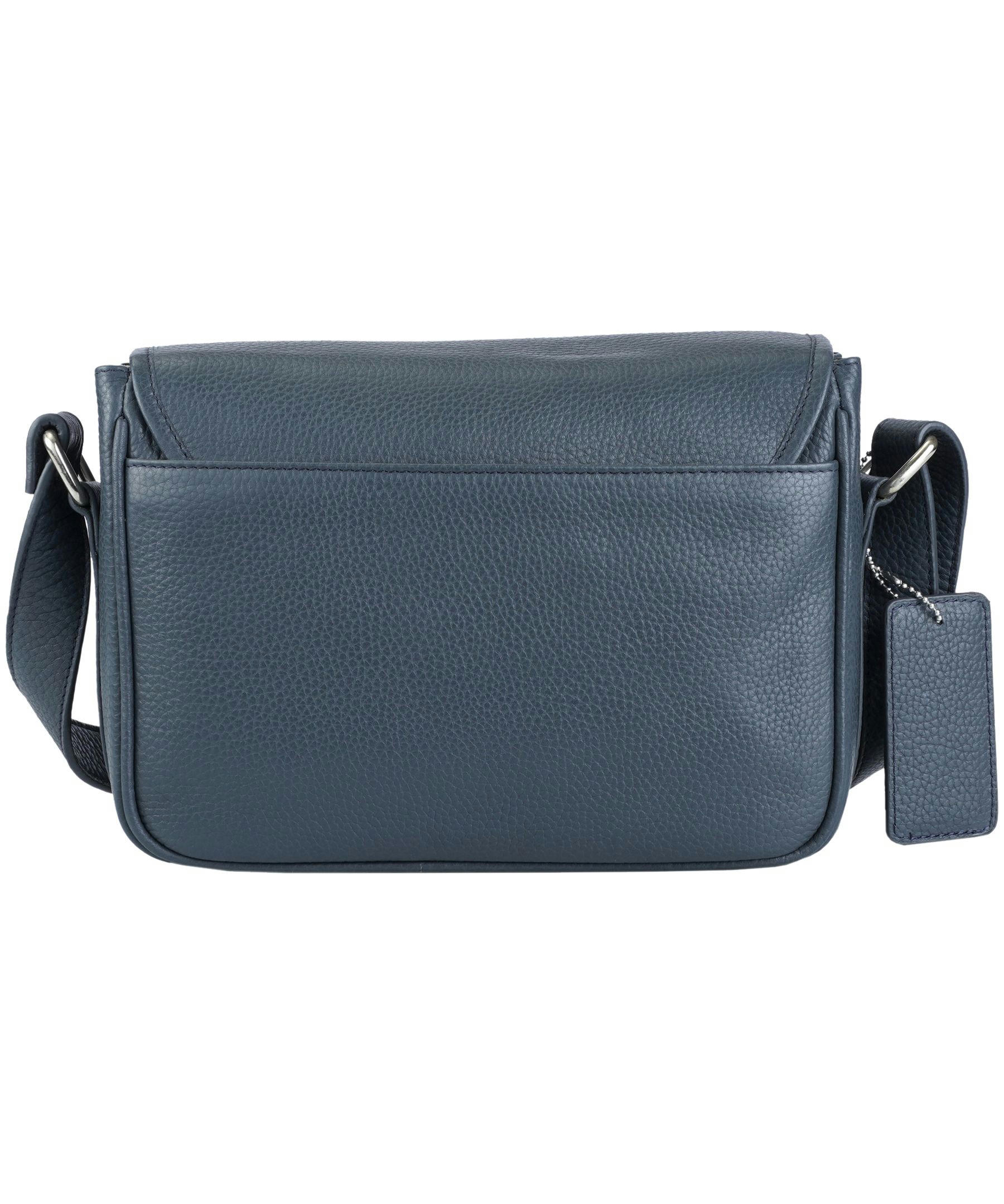 Mancini Leather Goods Women's Pebelled Kemberly Flap Closure Handbag