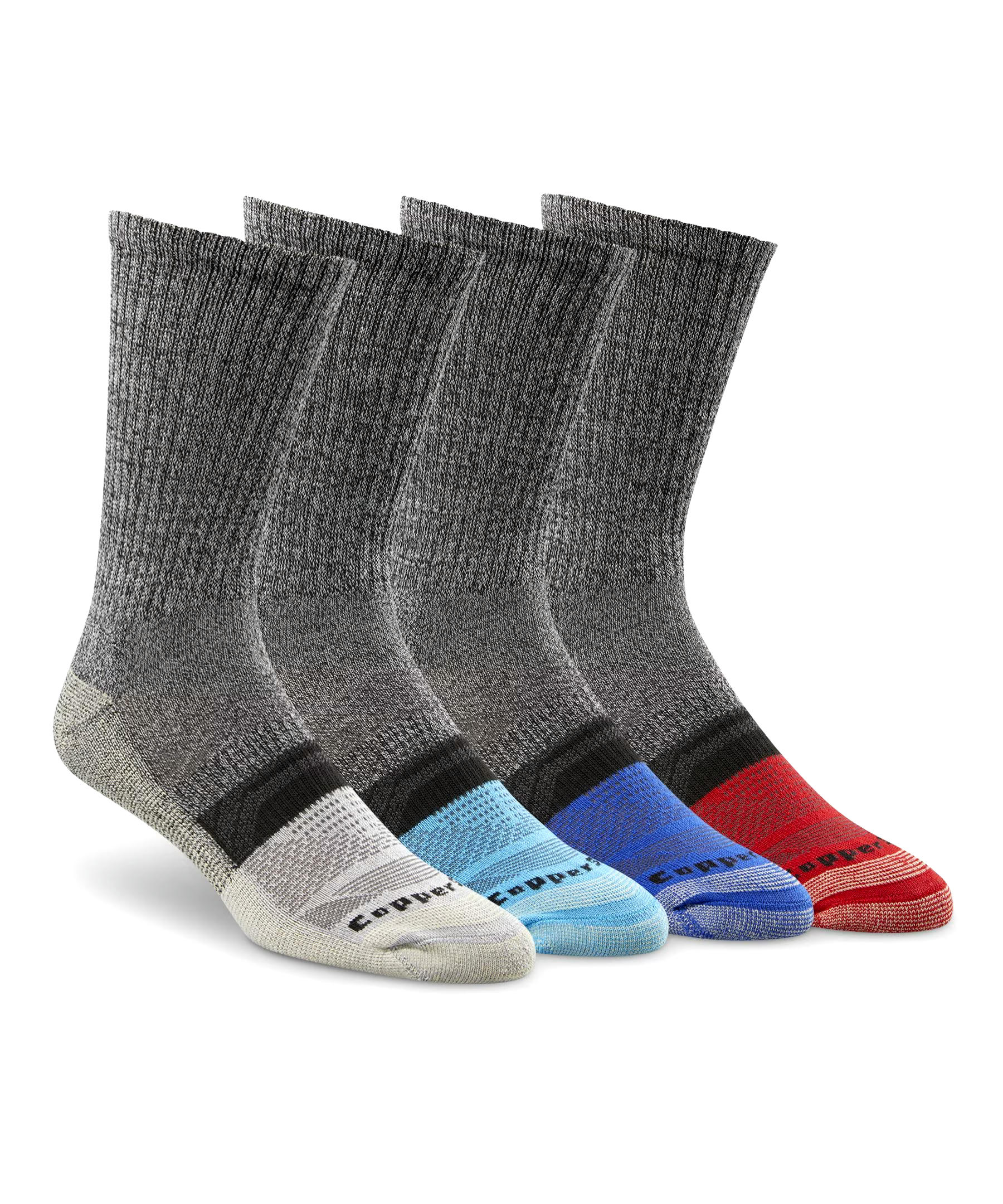 Copper Sole Men's 5 Pack Extreme Atheletic Crew Socks