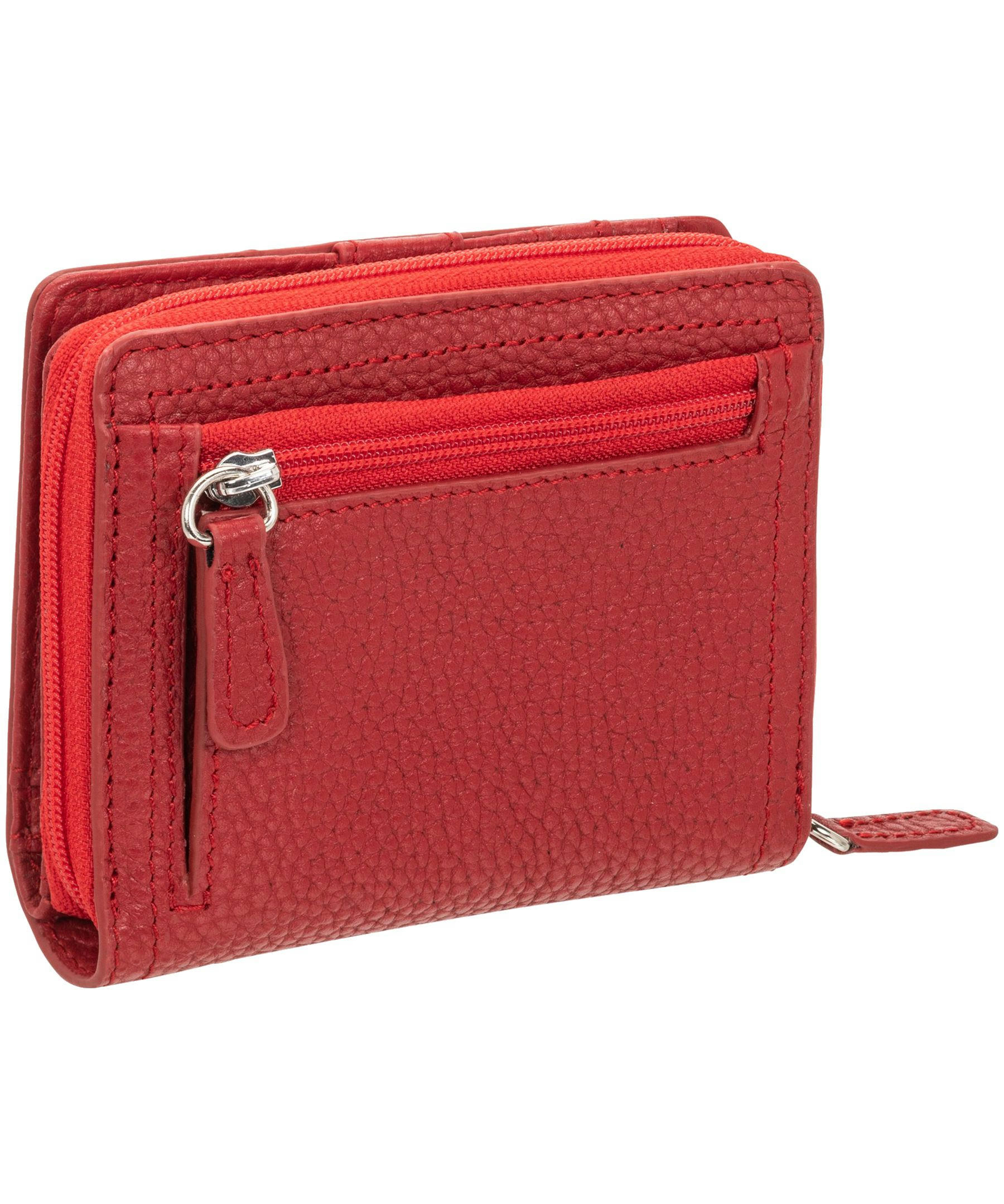 Mancini Leather Goods Women's Peblled RFID Secure Small Clutch Wallet