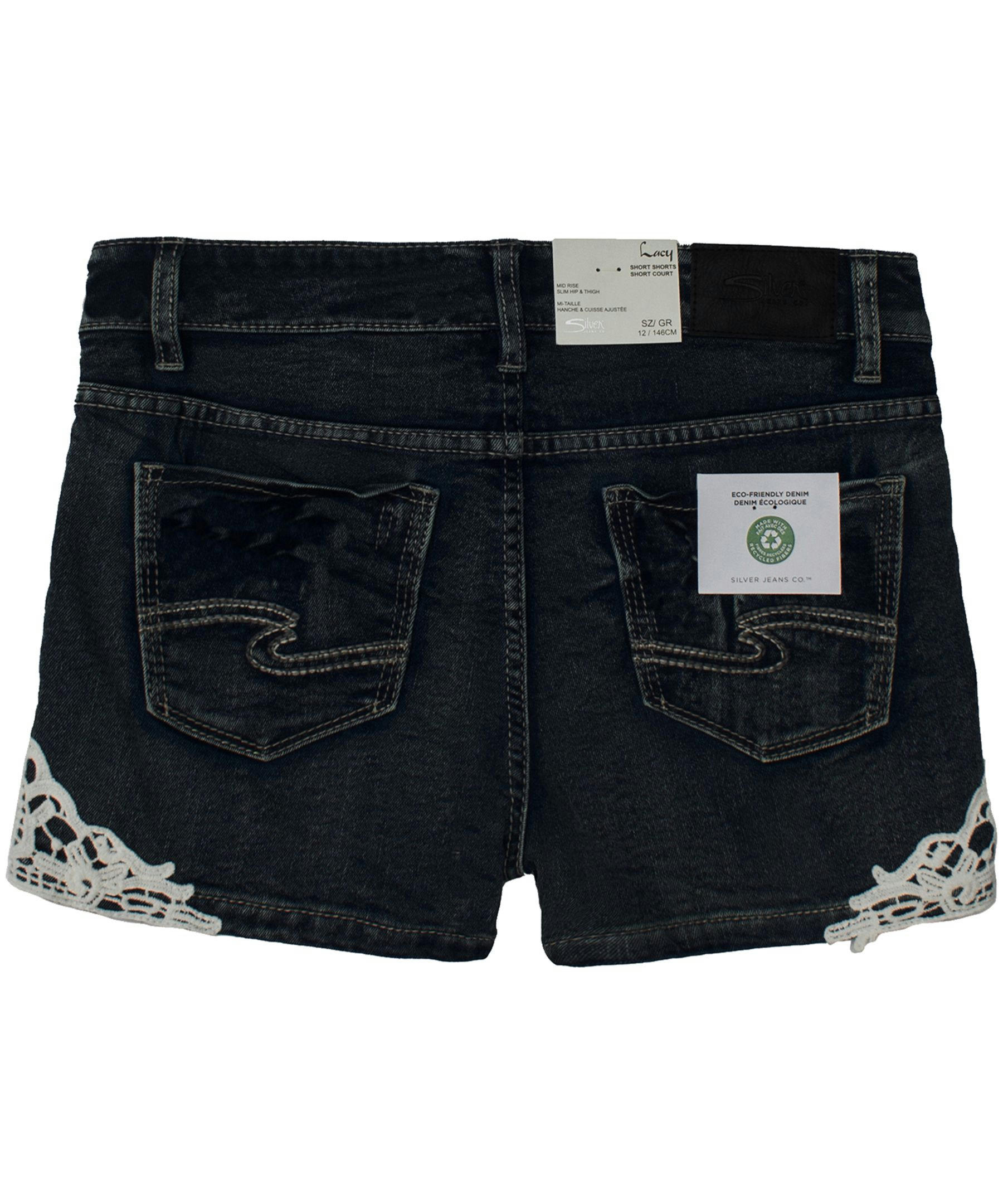 Silver Kids' Denim Shorts