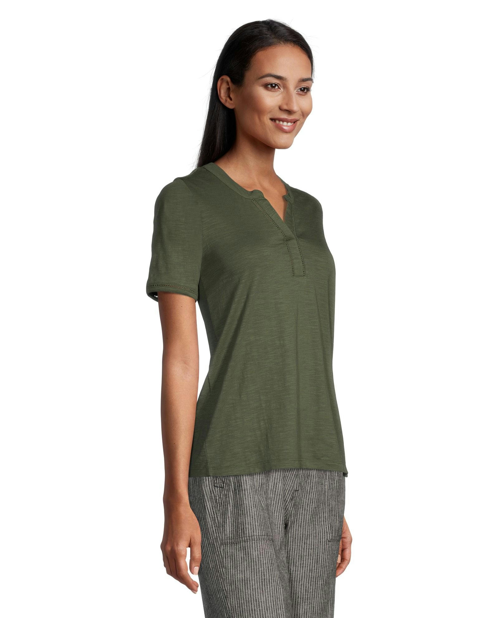 Women's Semi-Fitted Y-Neck T Shirt