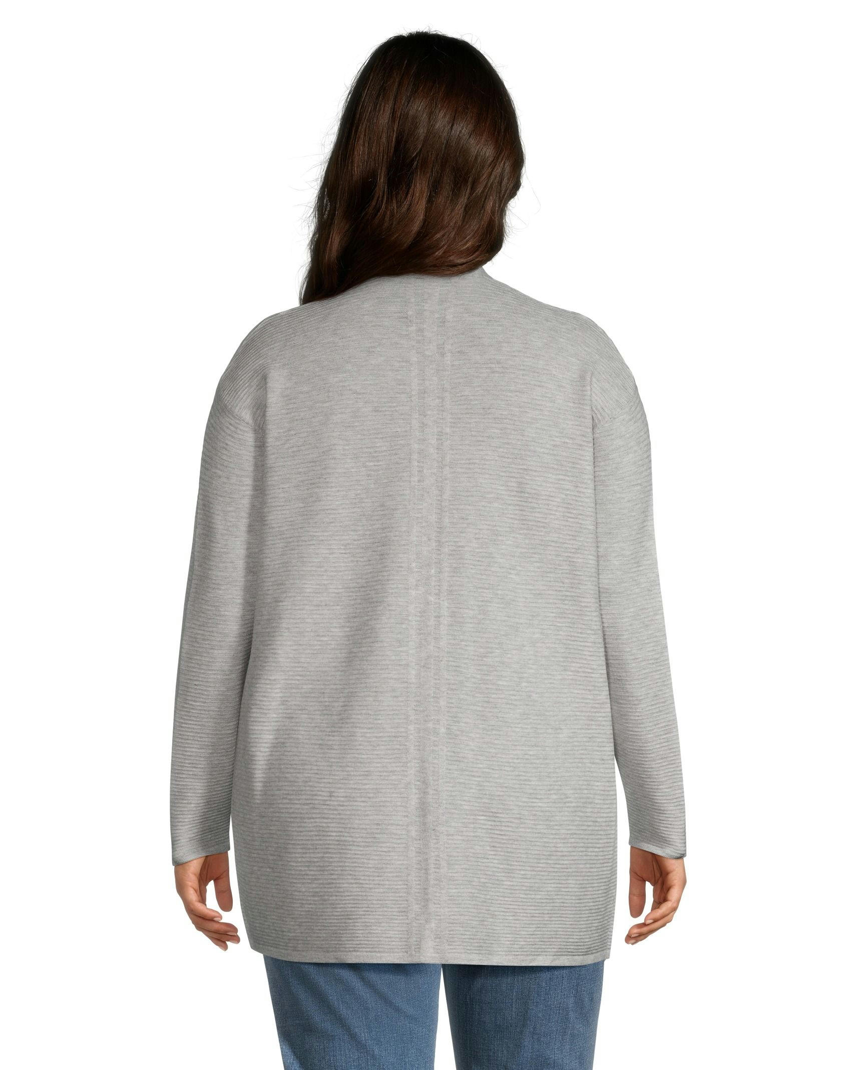 Denver Hayes Women's Semi Fitted Ribbed Open Front Cardigan