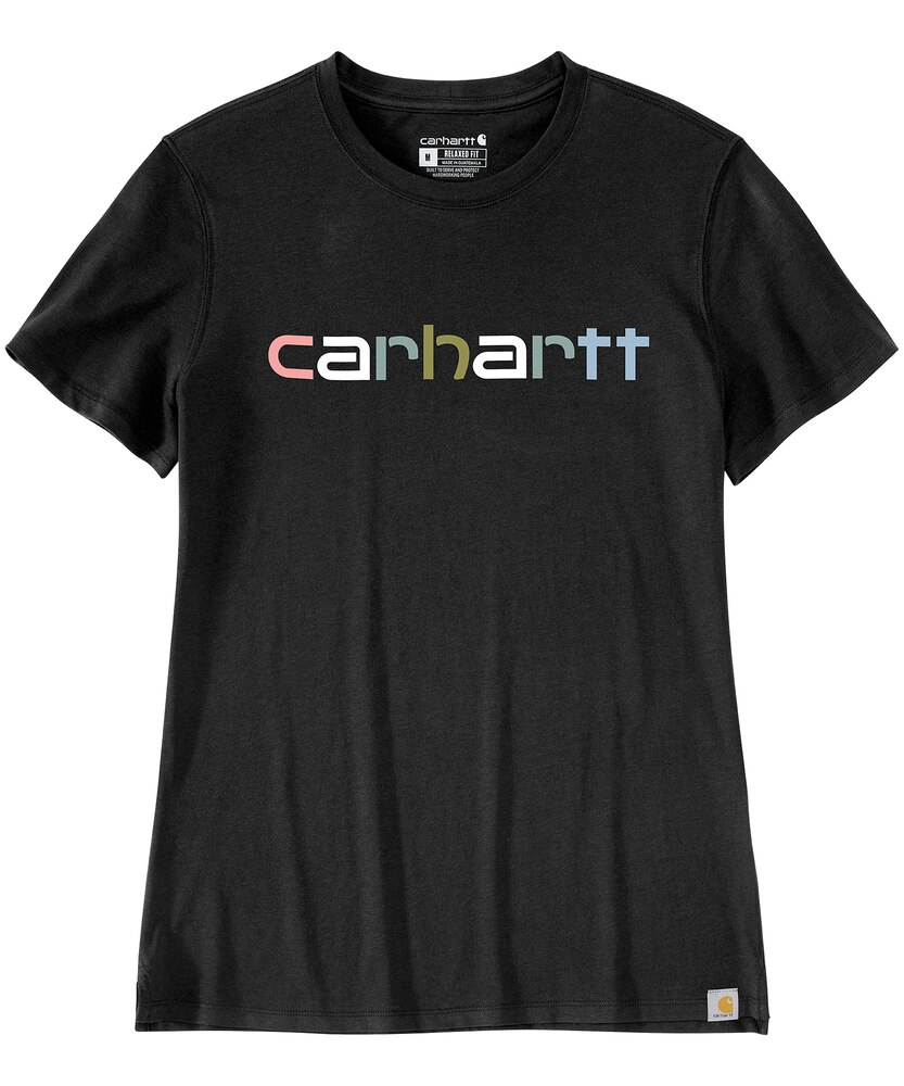 Carhartt Women's Relaxed Fit Multi Colour Logo Crewneck Work T Shirt
