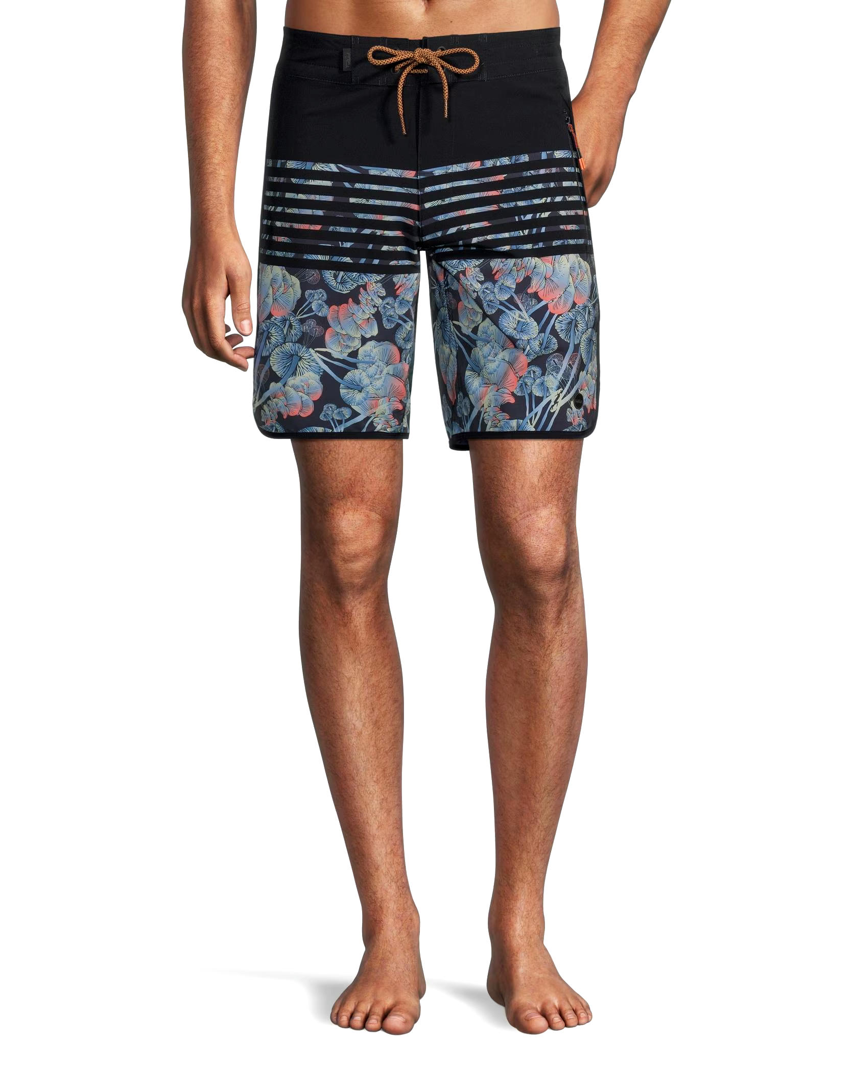 FarWest Men's Mid Rise Quick Dry Graphic Boardshorts