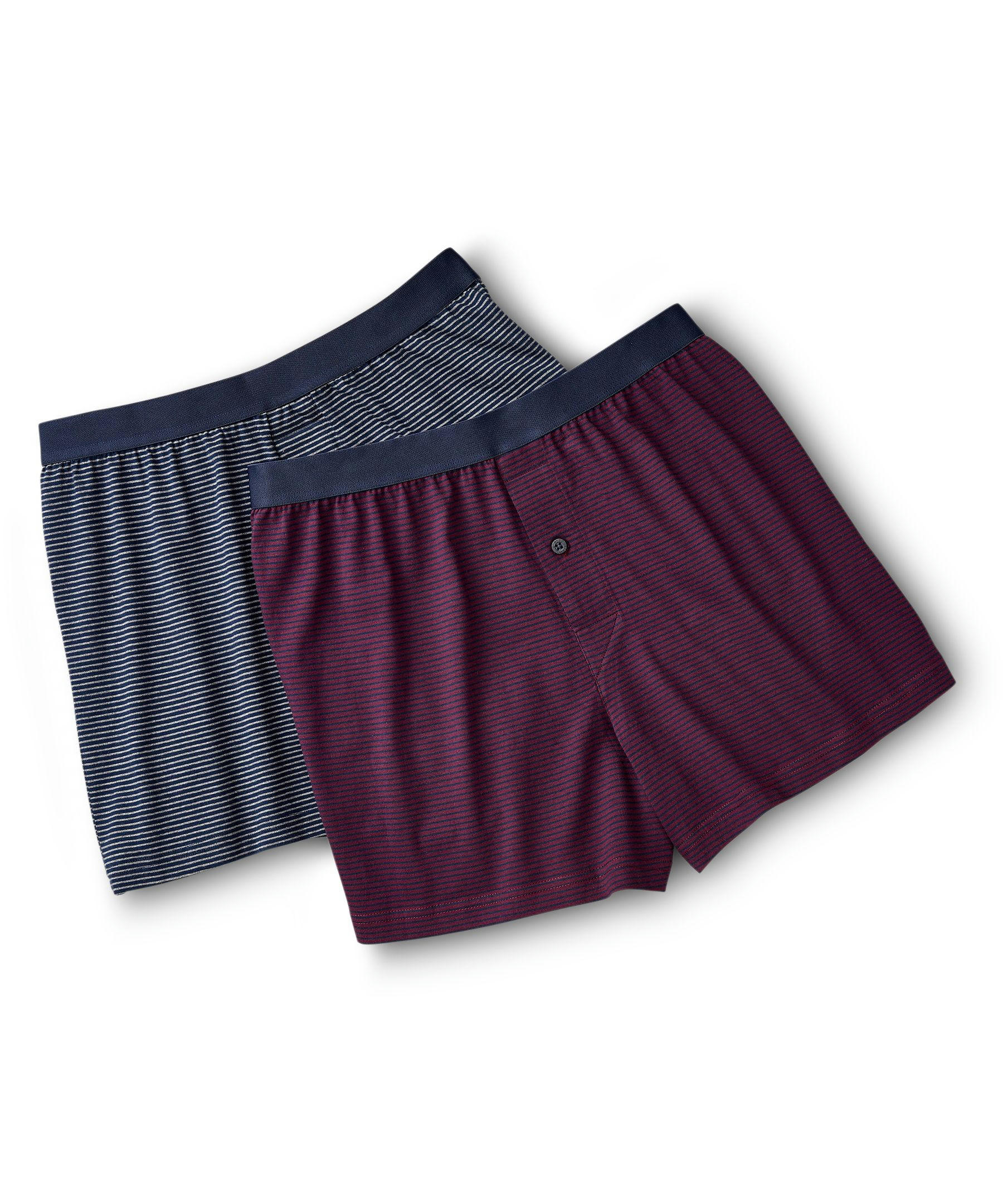 Denver Hayes Men's 2 Pack Yarn Dye Loose Fit Boxer Briefs