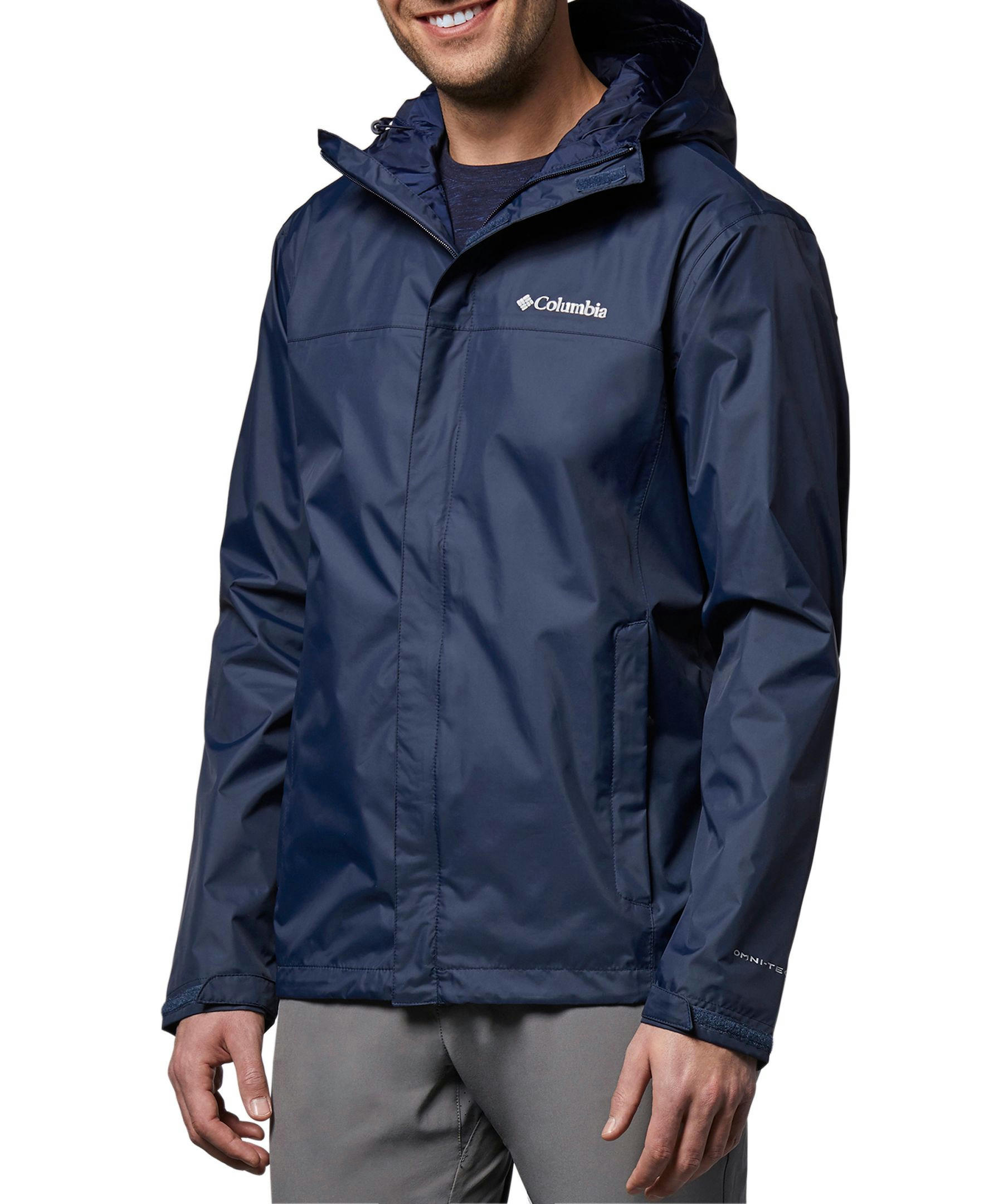 Columbia Men's Watertight II Hooded Rain Jacket, Waterproof, Breathable, Packable, Hiking