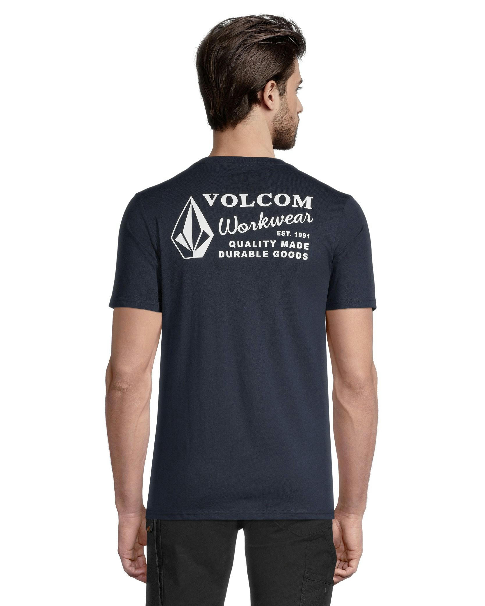Volcom Workwear Men's Modern Fit Crewneck Cotton Work T Shirt