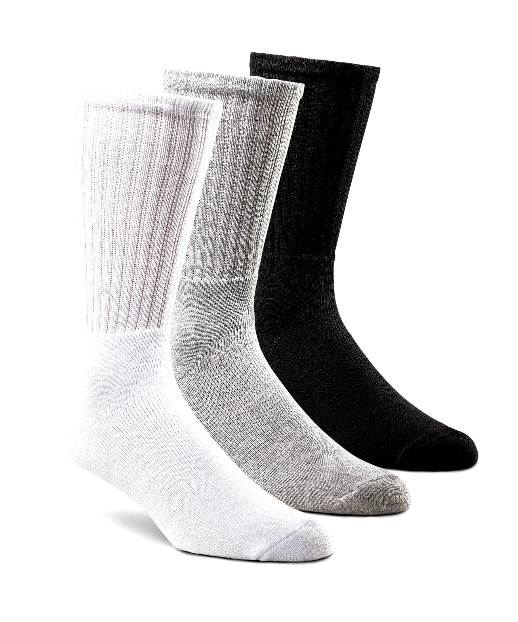 Matrix Men's 3-Pack Performance Quad Comfort Tall Sport Crew Socks