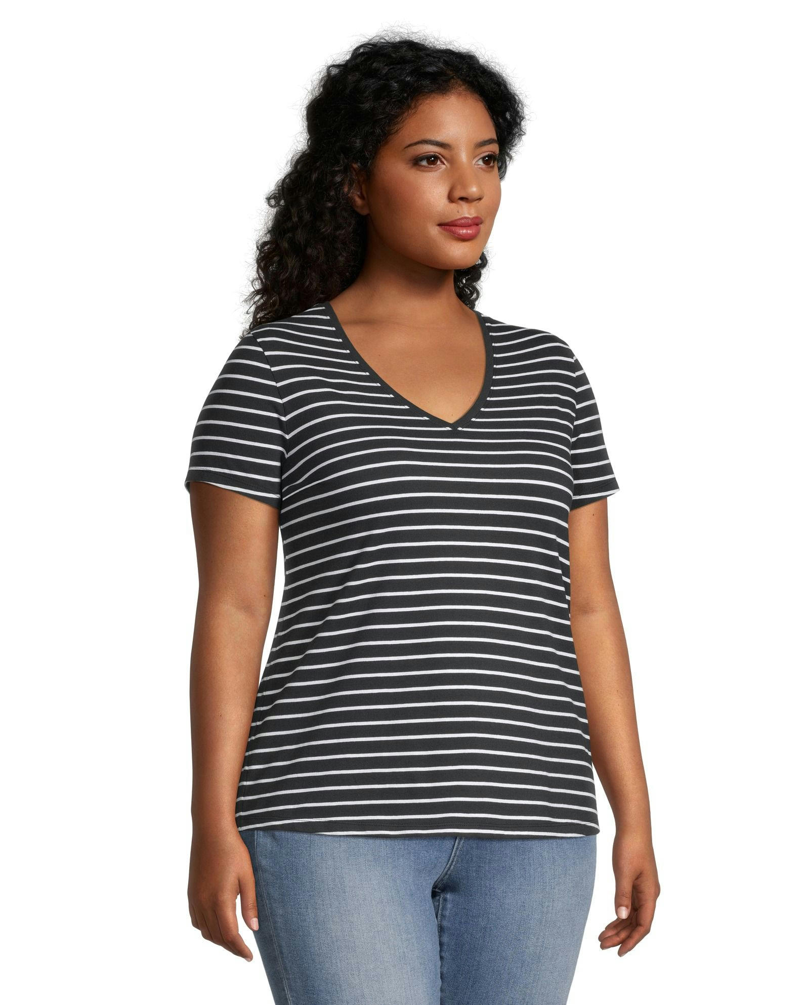 Denver Hayes Women's Semi-Fitted V-Neck T Shirt