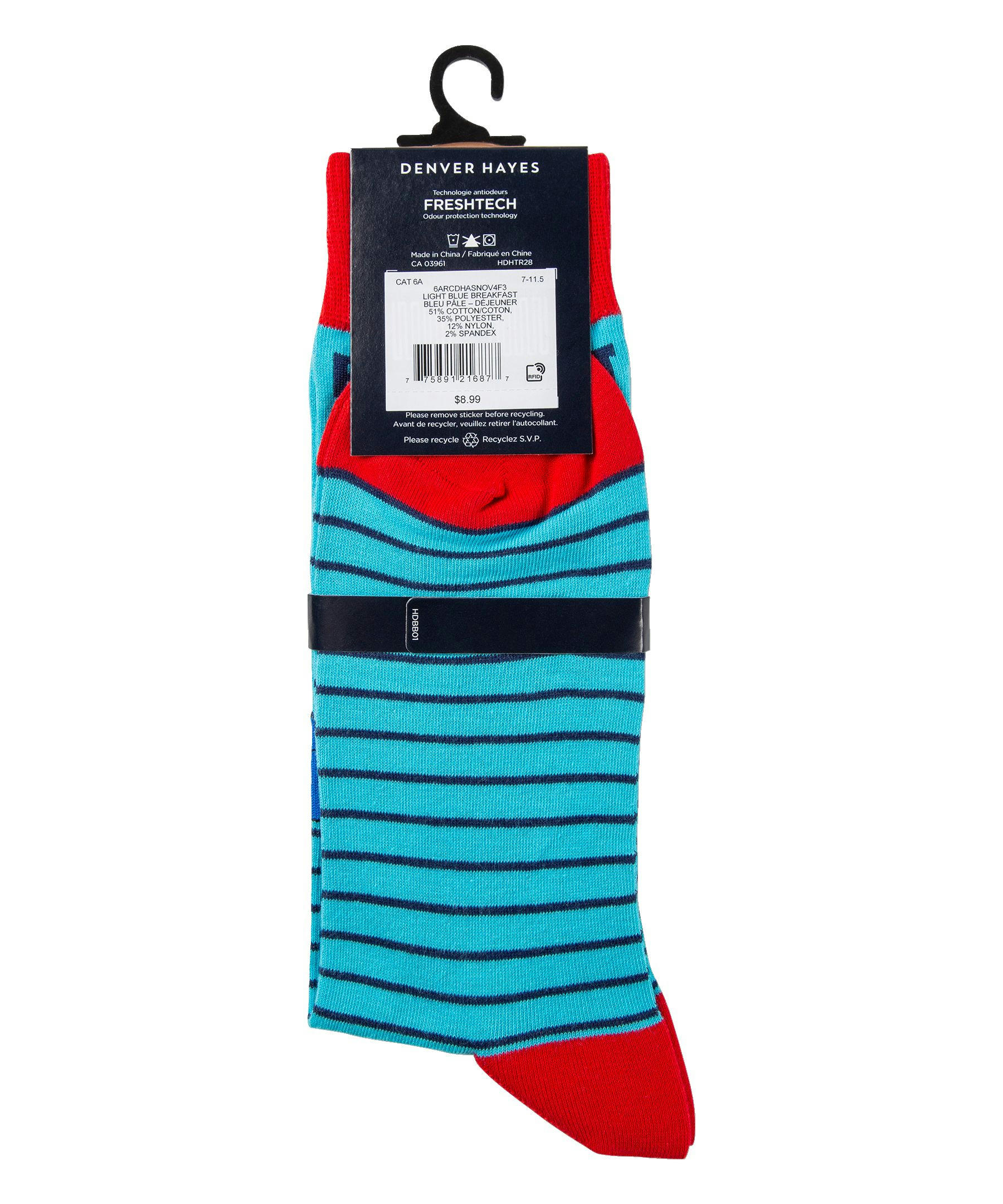 Denver Hayes Men's Novelty Food Pattern Crew Socks