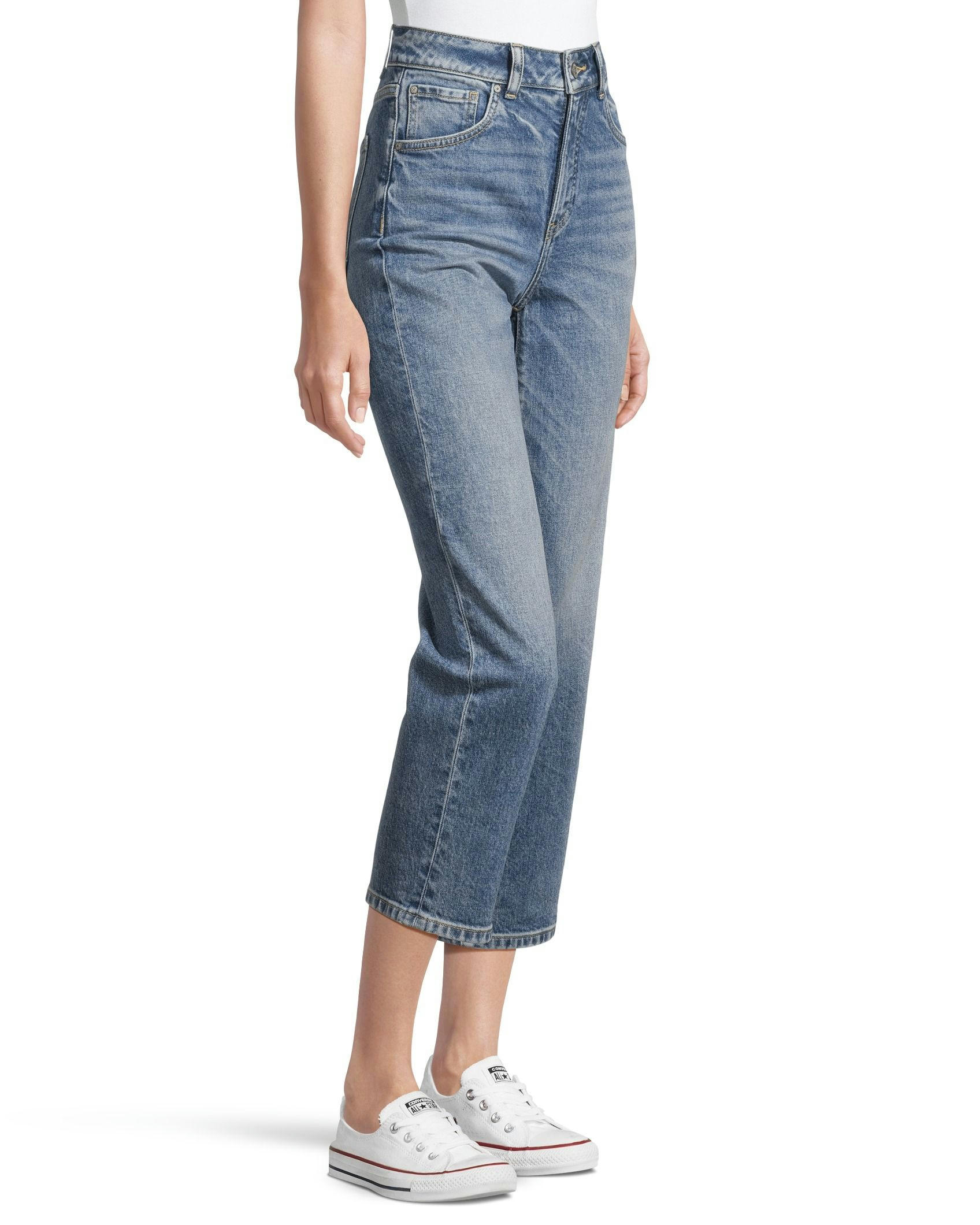 Denver Hayes Women's High Rise Straight Leg Crop Jeans