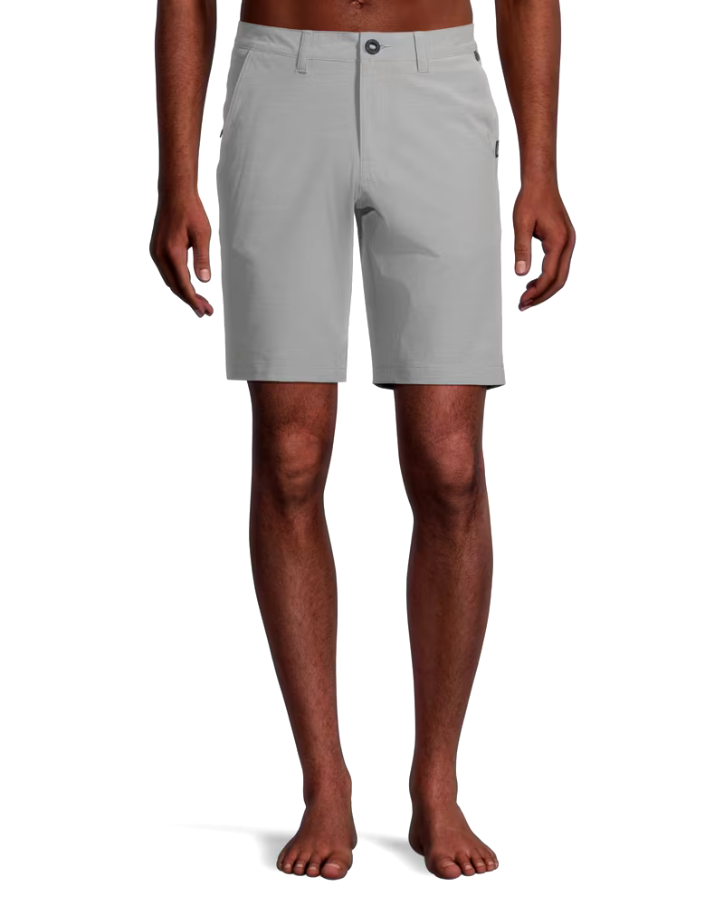 Men's Mid Rise Stretch Textured End on End Quick Dry Hybrid Shorts