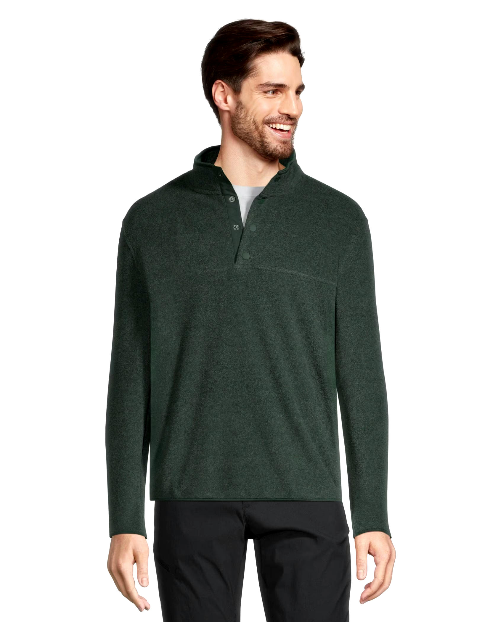 WindRiver Men's Outdoor Fleece Quarter Snap Mockneck