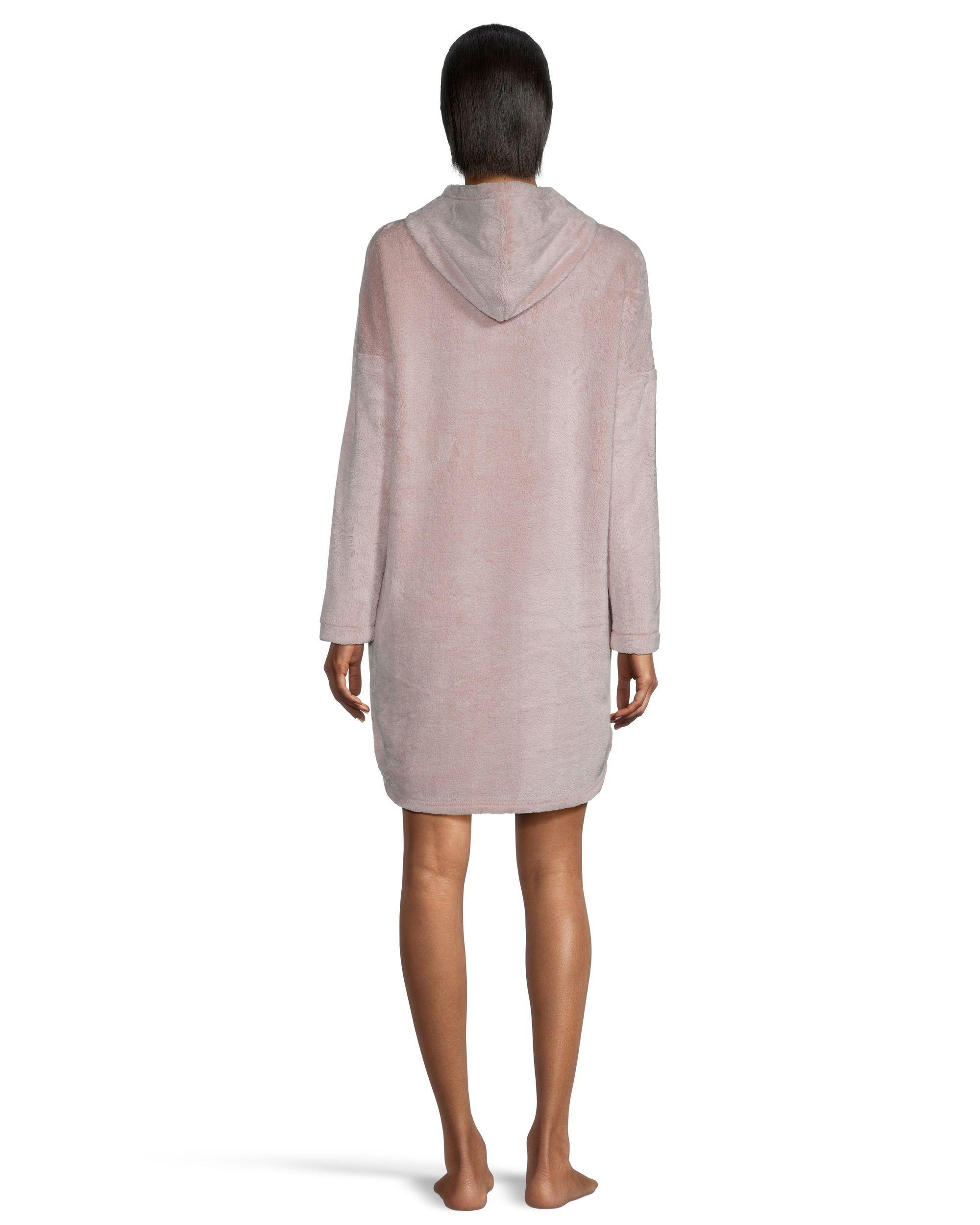 Denver Hayes Women's Plush Velour Hooded Night Shirt