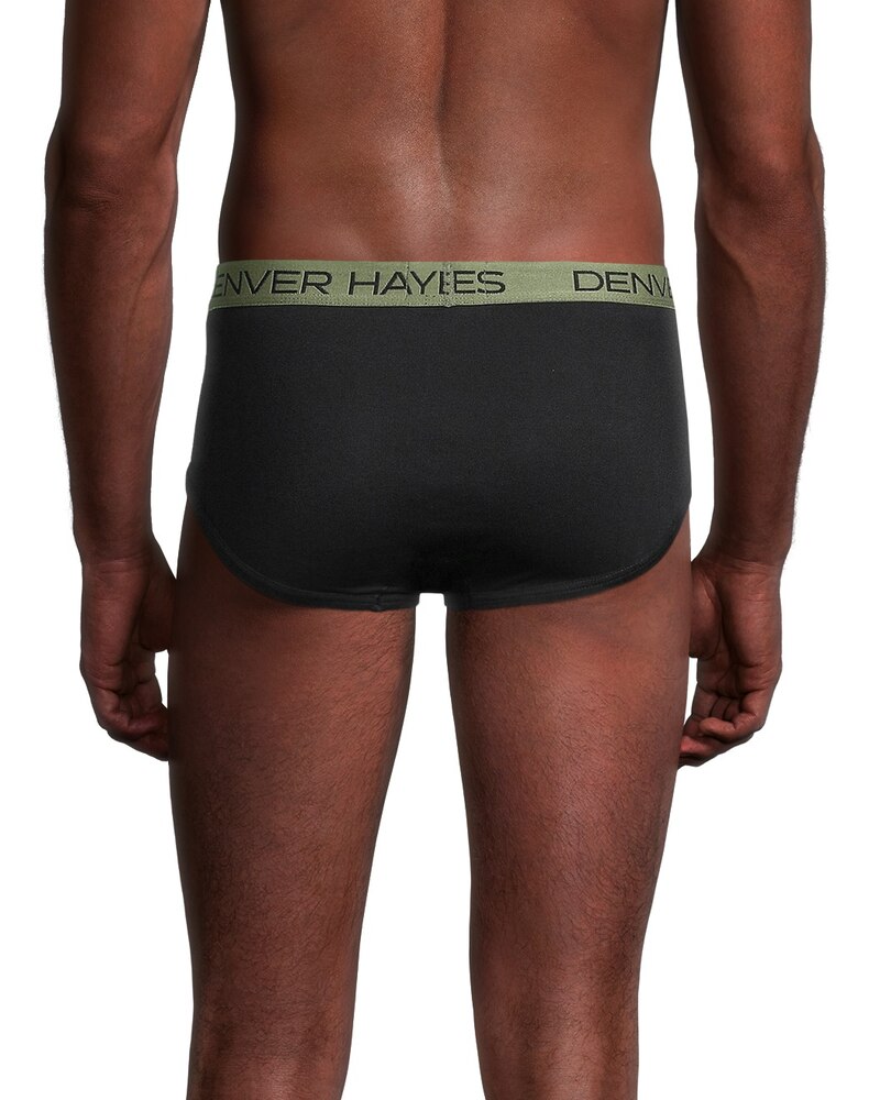 Denver Hayes Men's 3 Pack Cotton Basic Briefs - Black