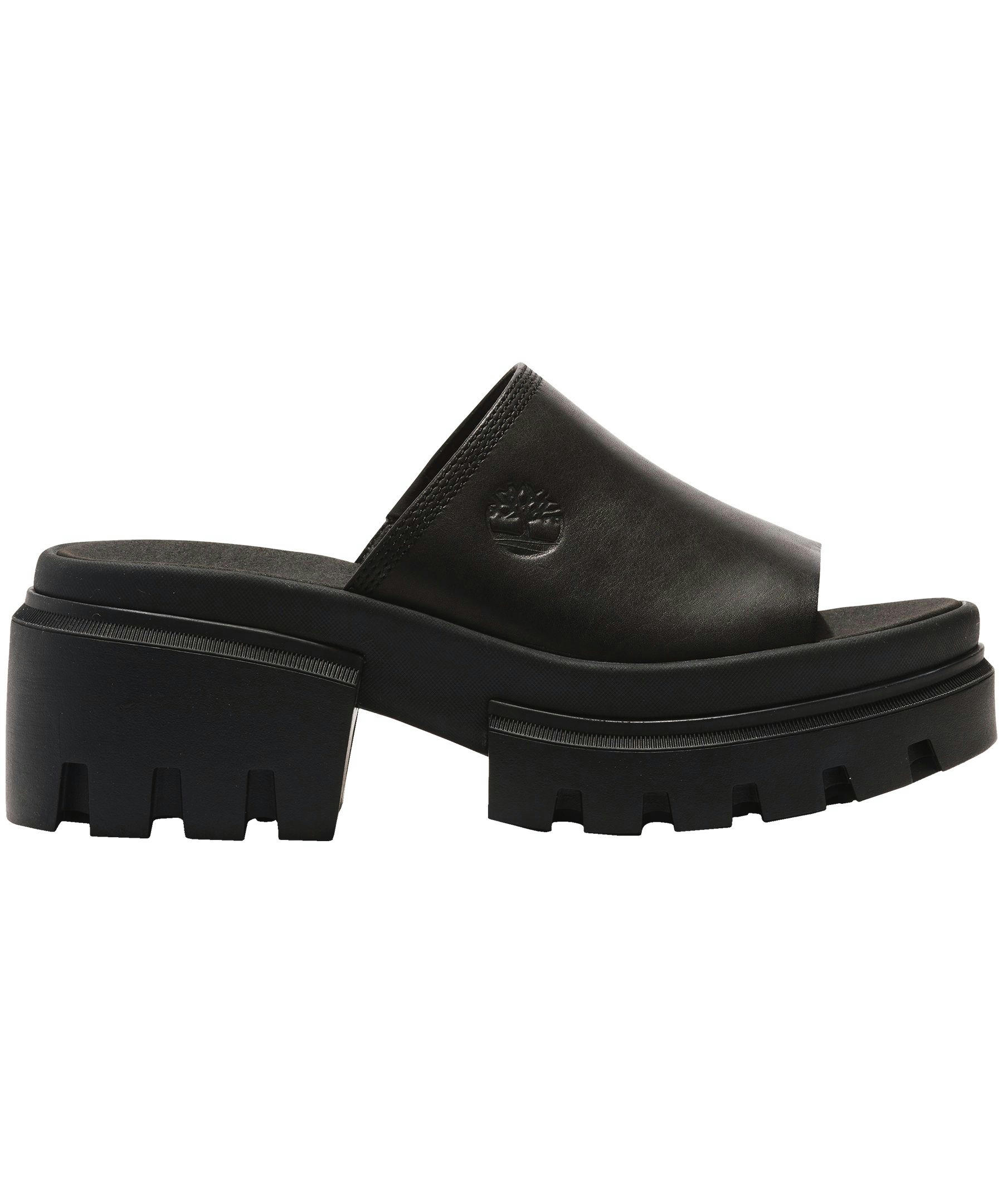 Women's Everleigh Leather Slides - Black