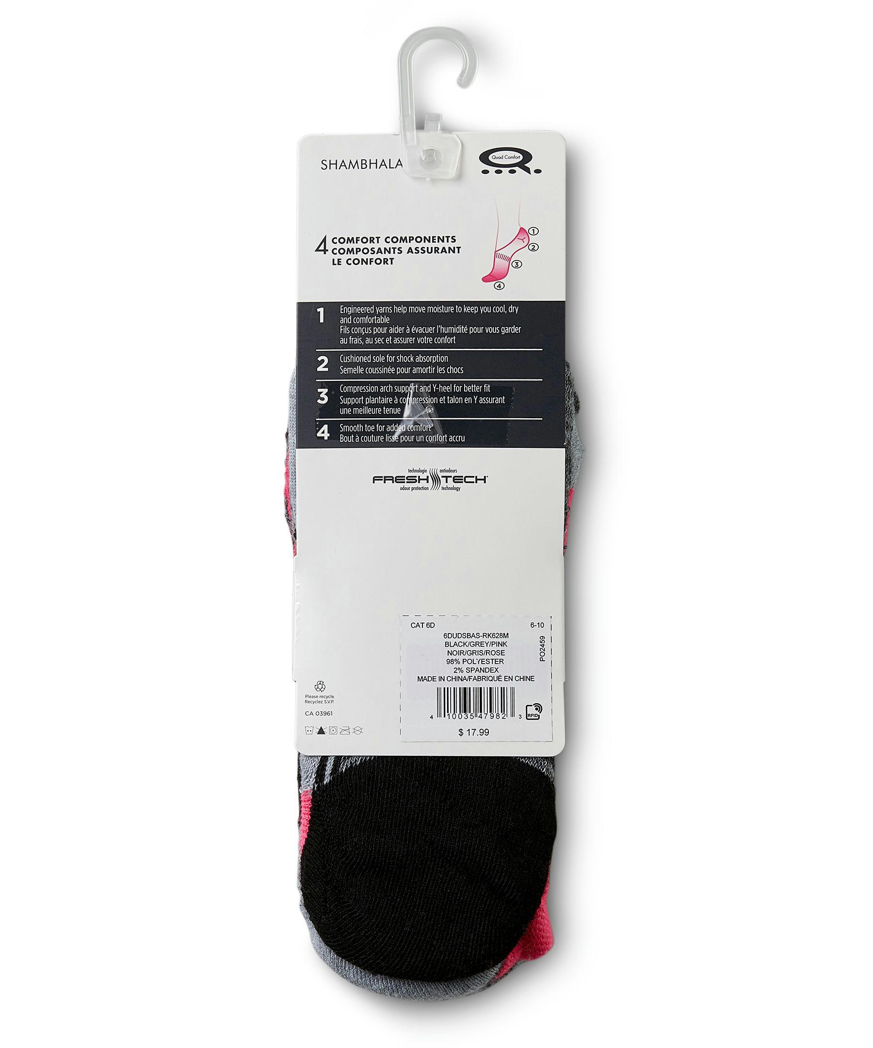 Shambhala Women's 3 Pack Freshtech Sneaker Sport Socks