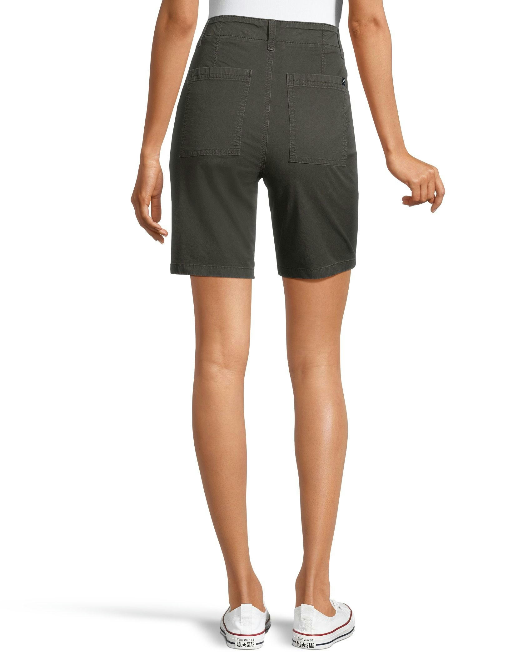 Denver Hayes Mid Rise Garment Wash Bermuda Shorts