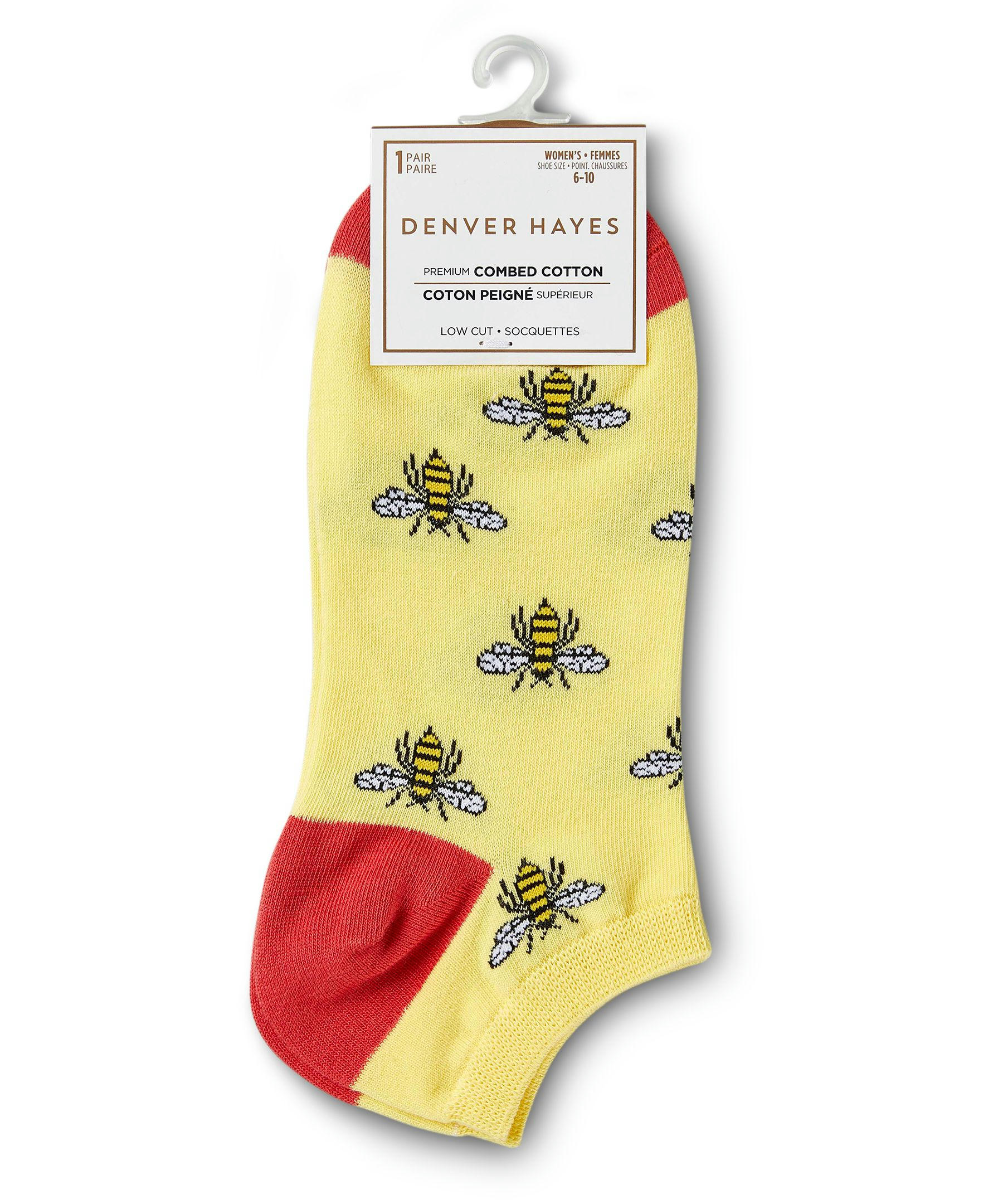 Women's Low Cut Patterned Cotton-Blend Socks