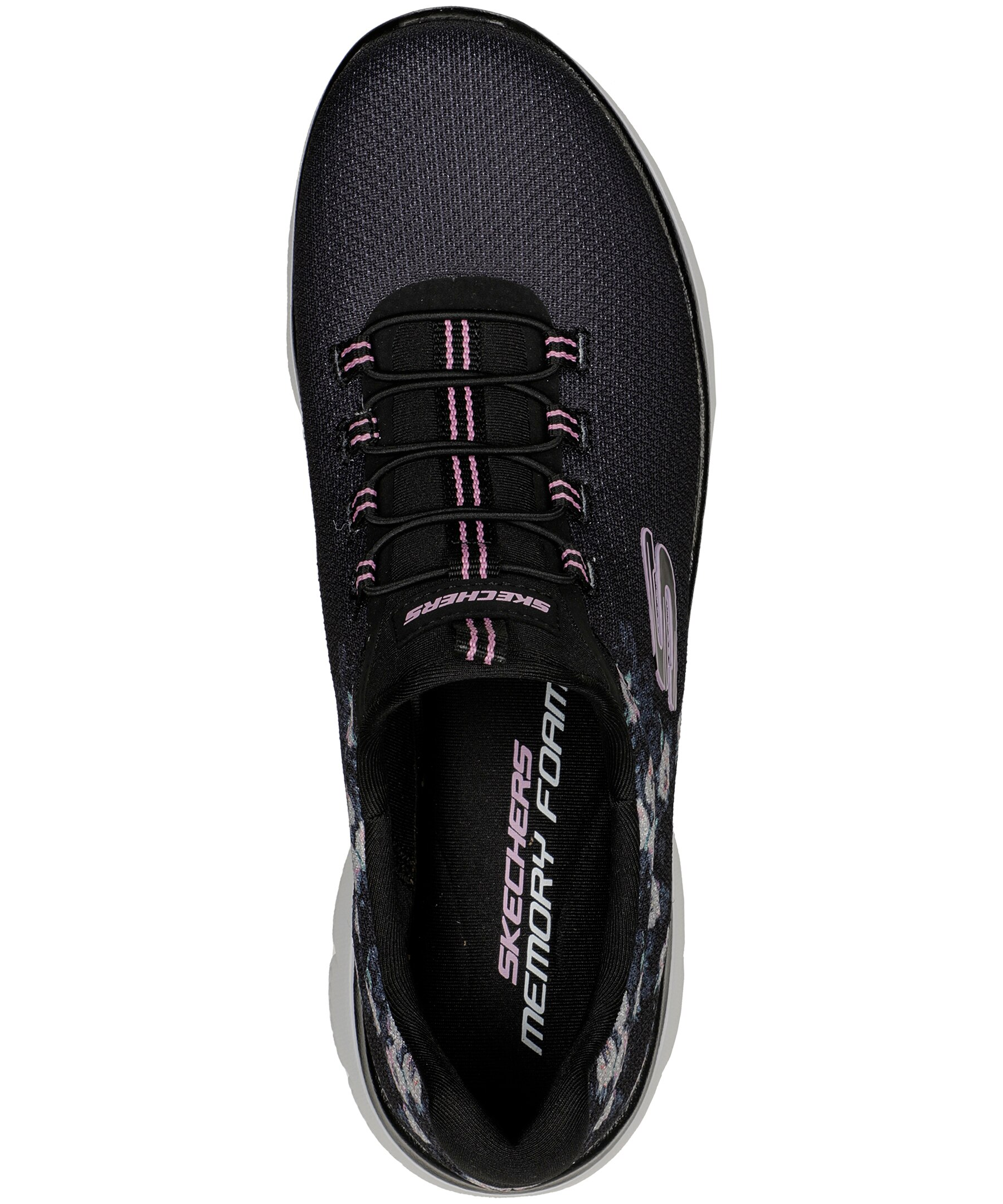 Skechers Women's Summits Floral Bungee Slip On Shoes