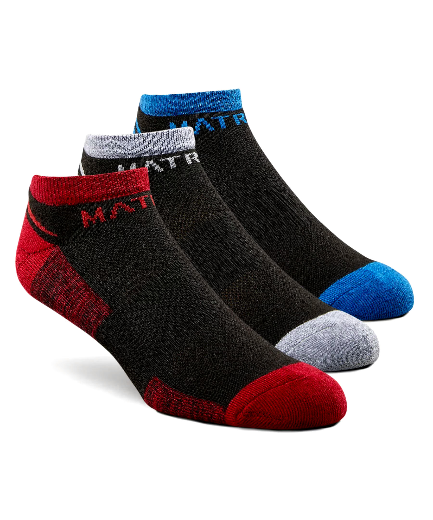 Matrix Men's 3 Pack FRESHTECH Quad Comfort Low Cut Sport Socks