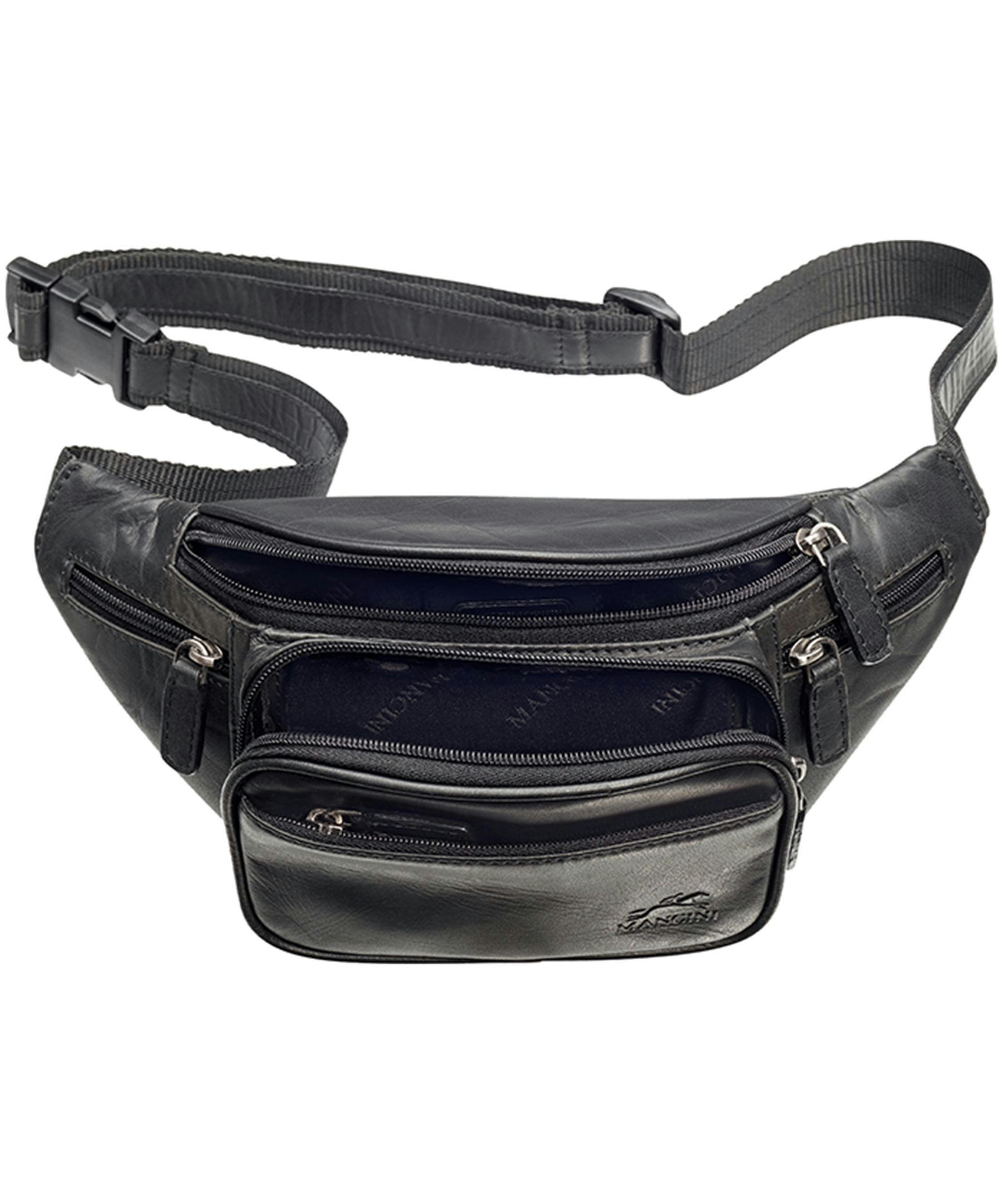 Mancini Leather Goods Women's Buffalo Classic Waist Bag Black
