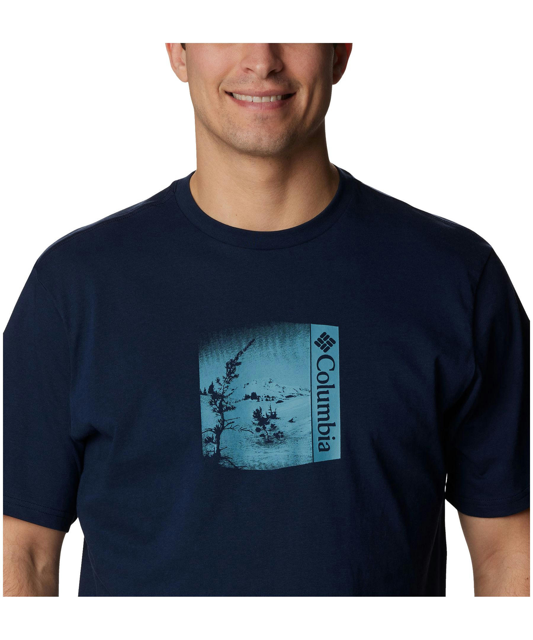 Columbia Men's Rockaway River Logo Graphic Comfort Stretch Crewneck T Shirt