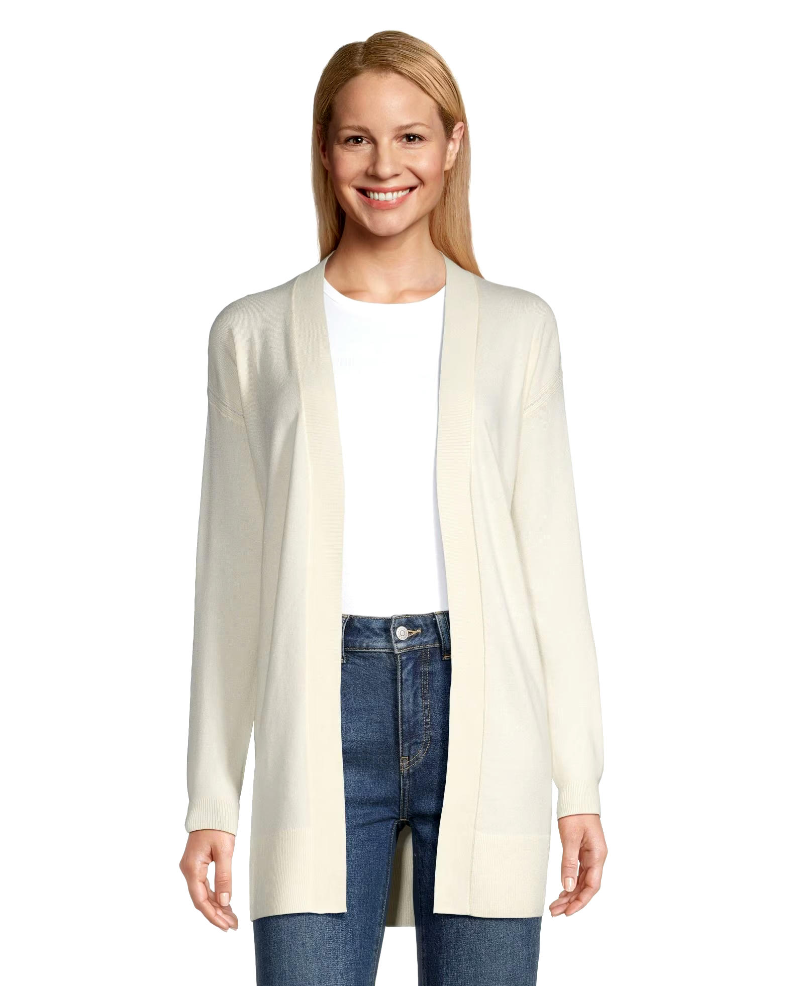 Denver Hayes Women's Knit Semi Fitted Open Cardigan