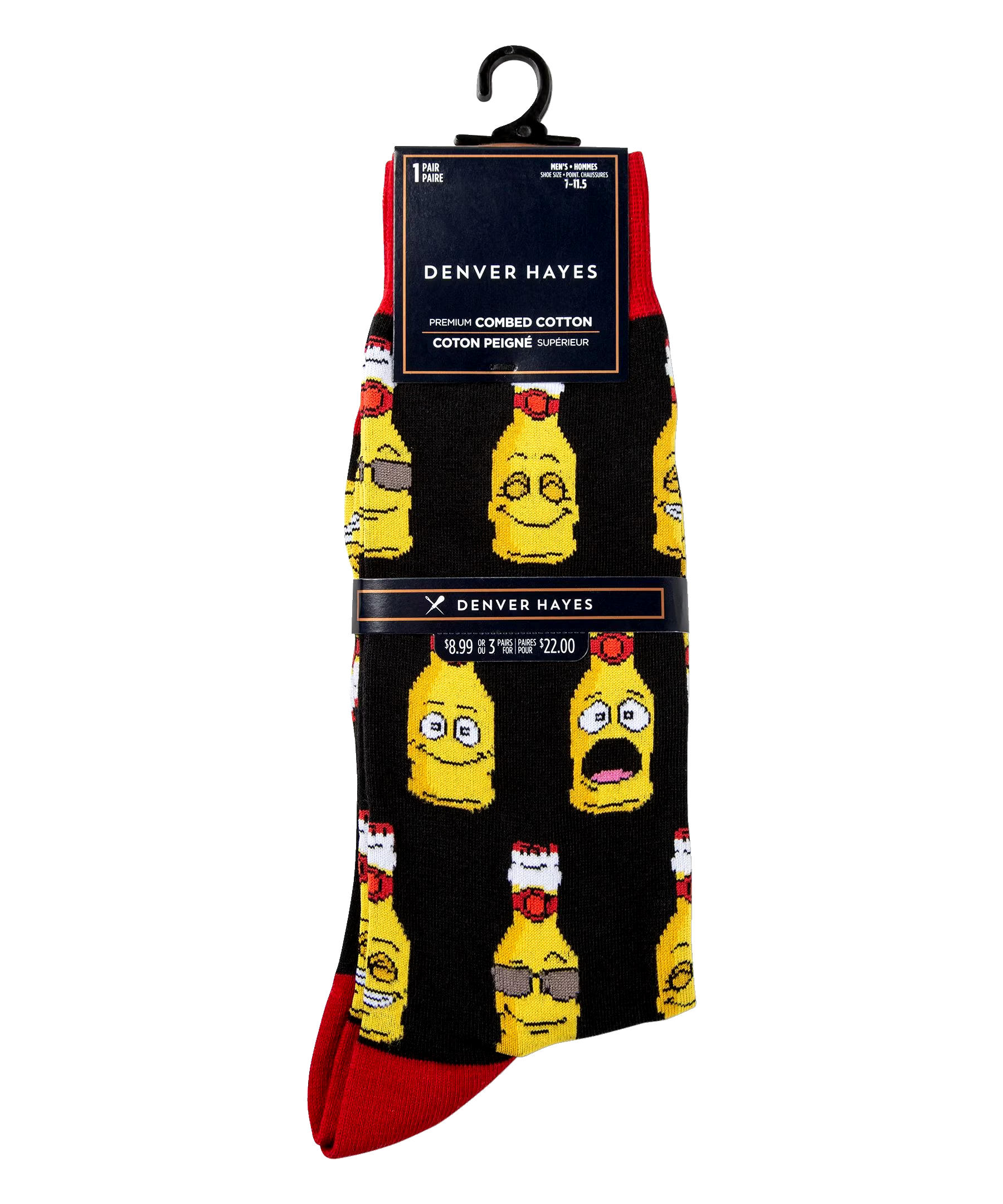 Denver Hayes Men's Novelty Beer Pattern Crew Socks